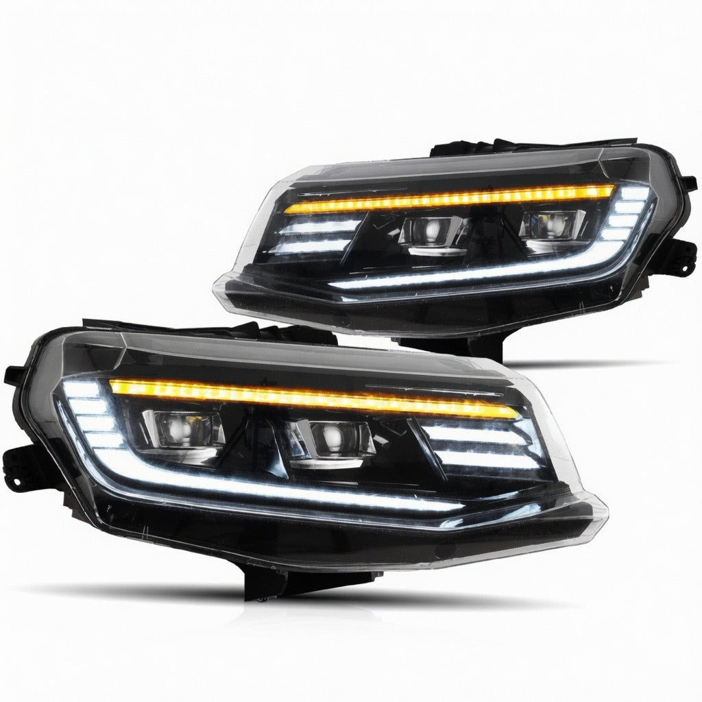 LED PROJECTOR HEADLIGHTS WITH STARTUP ANIMATION - CHEVROLET CAMARO LT / LS / RS / SS / ZL1 (2016–2018)
