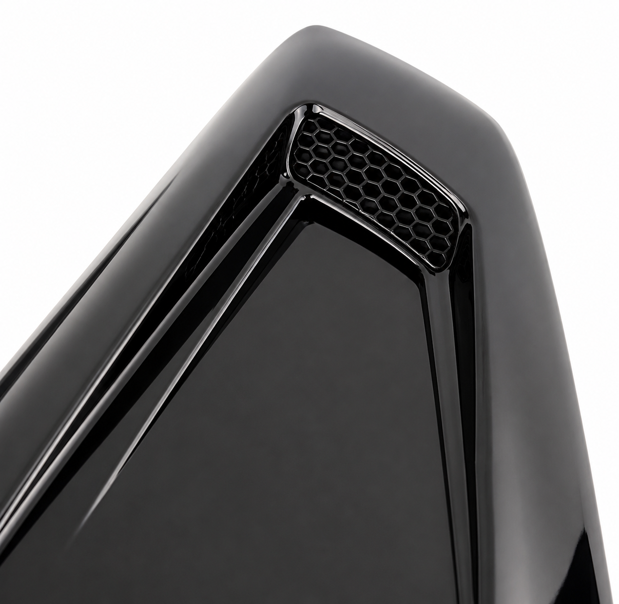 TRACKFORM GLOSS BLACK SIDE QUARTER WINDOW LOUVERS SUN SHADE COVERS - FORD MUSTANG (2015–2022)