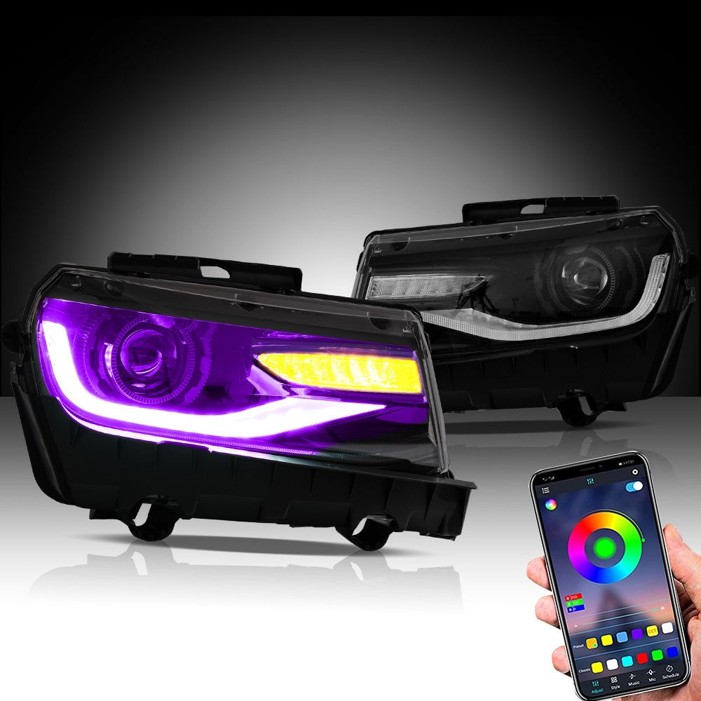 AAD Style RGB LED Headlights – Chevrolet Camaro 2014-2015