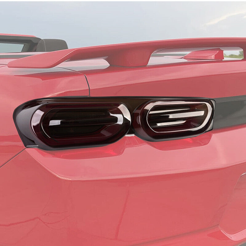 SMOKE BLACK REAR TAIL LIGHT TRIM COVERS - CHEVROLET CAMARO (2019–PRESENT)