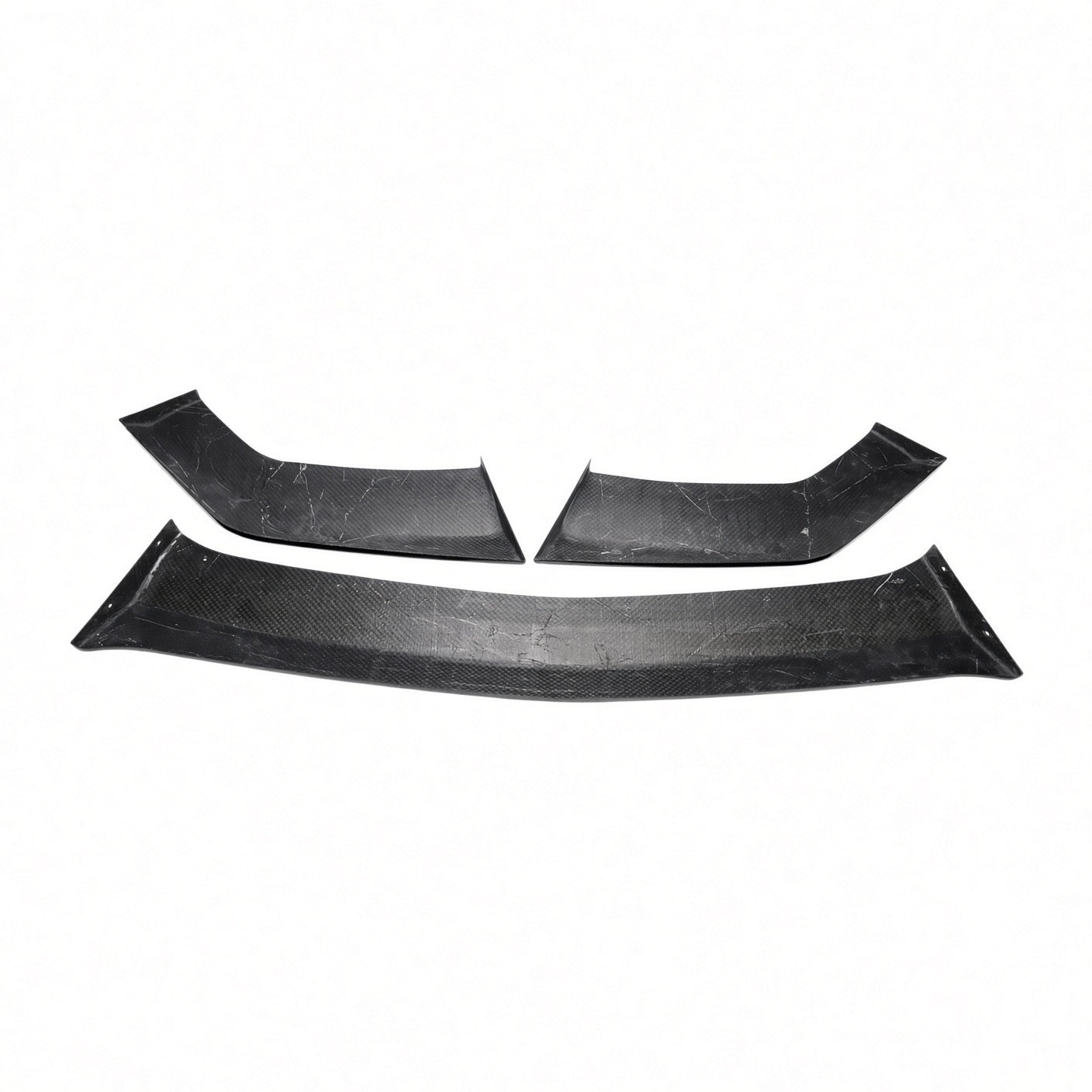 REAL GLOSS CARBON FIBER 3-PIECE FRONT LIP SPLITTER - FORD MUSTANG DARK HORSE (2024+)