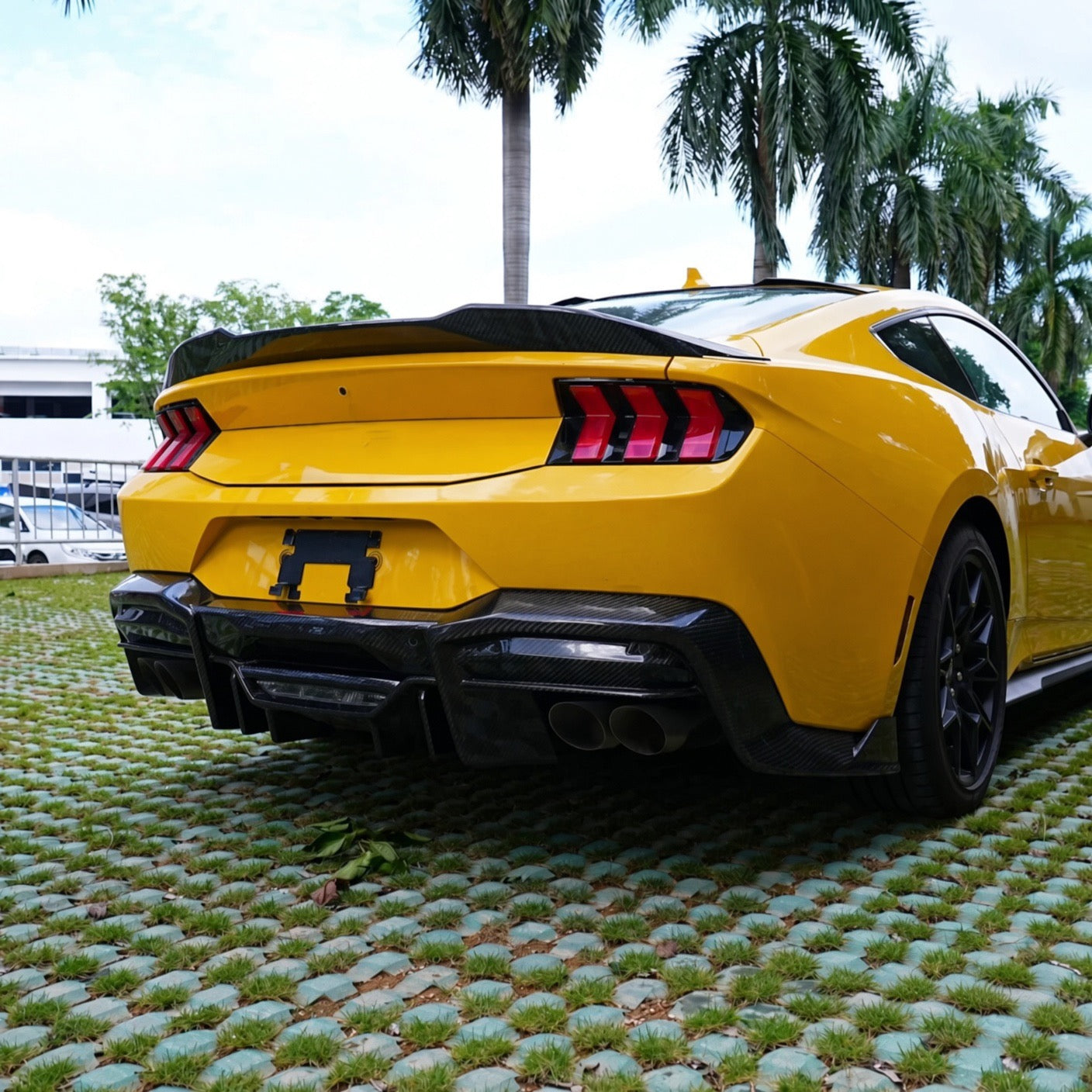PERFORMANCE PACK STYLE DRY CARBON FIBER REAR DUCKTAIL SPOILER - FORD MUSTANG (2024+)
