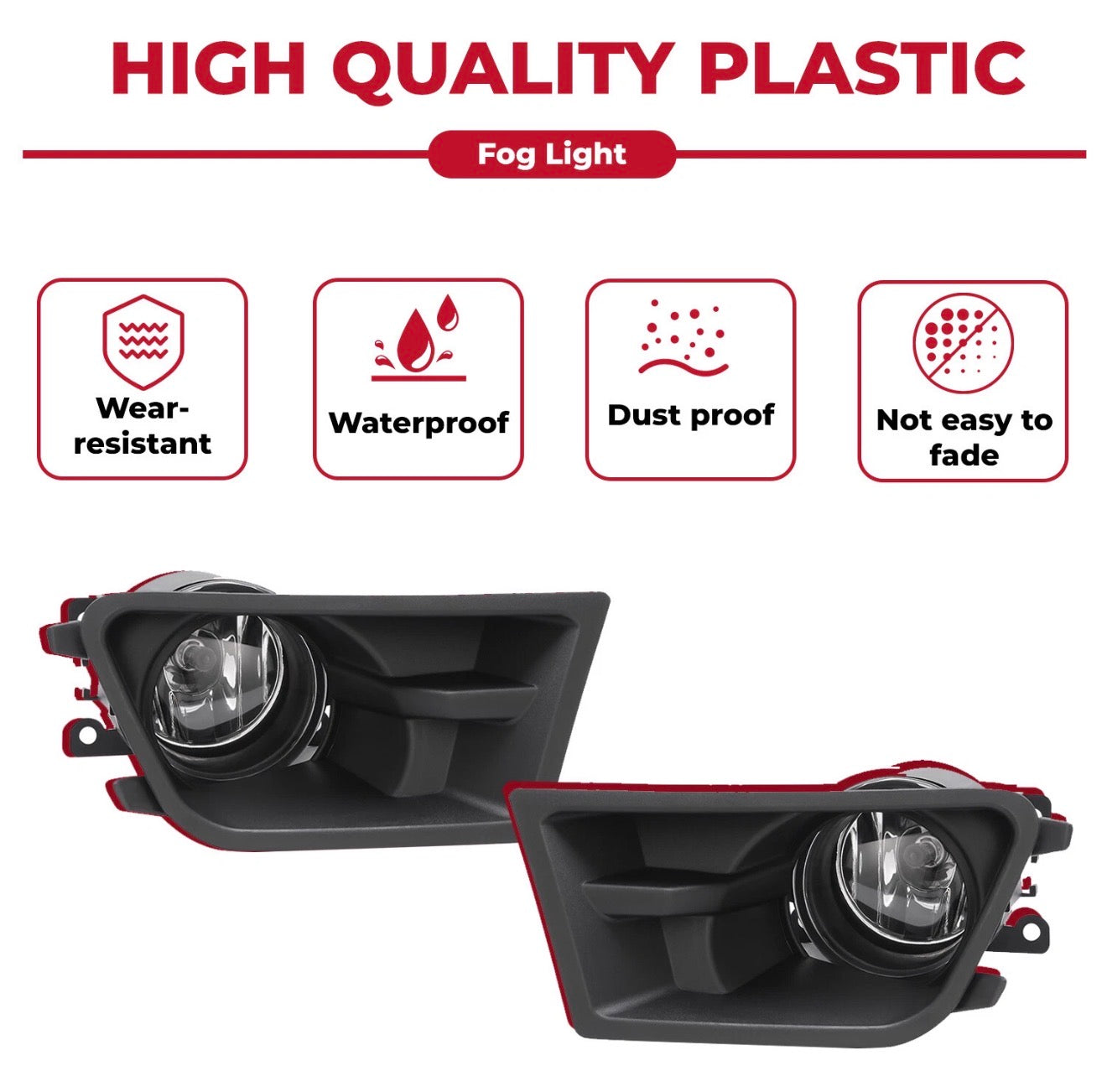 AAD FRONT BUMPER FOG LIGHTS & BEZEL KIT W/ BULBS - FORD MUSTANG (2010–2012)