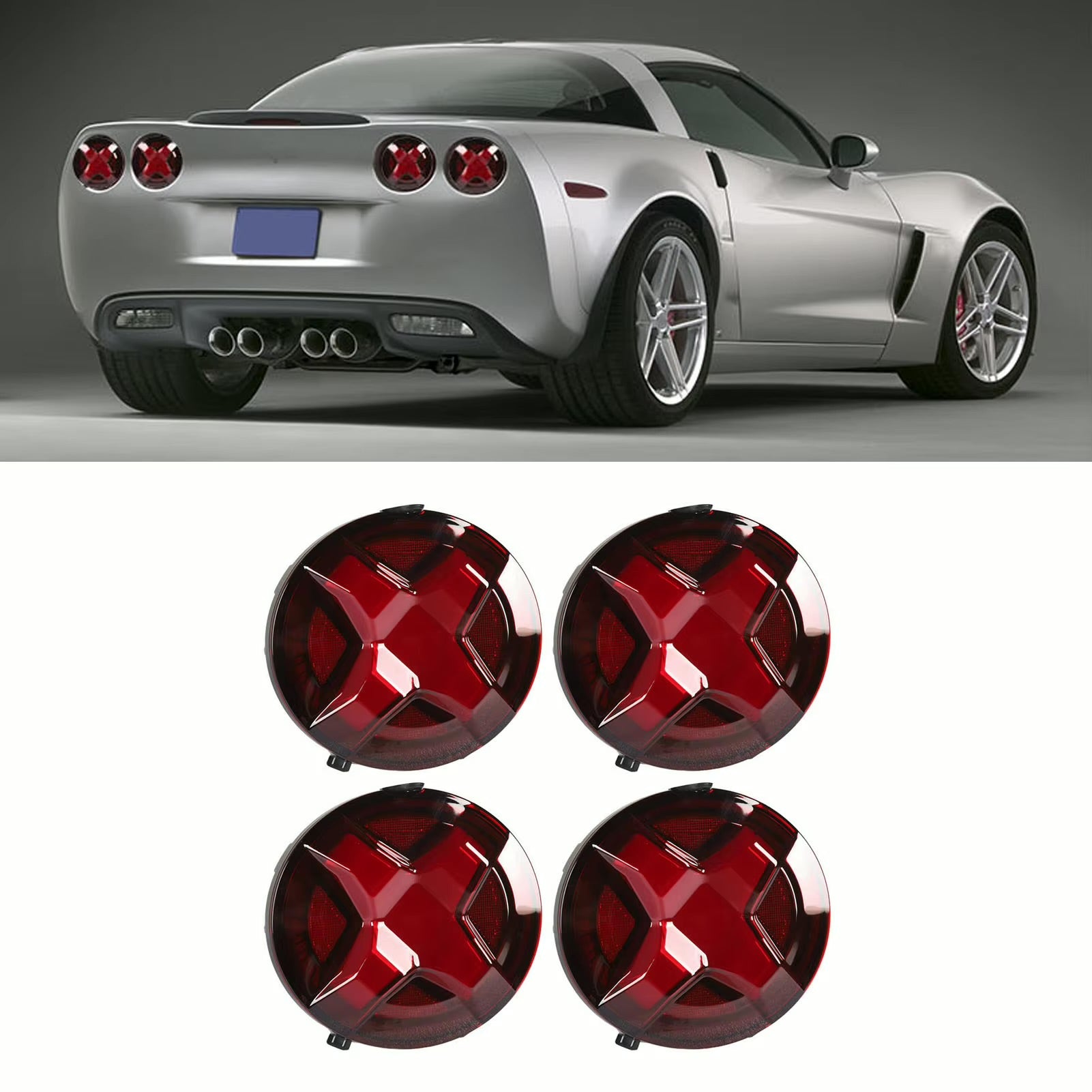 X-FORCE LED TAIL LIGHTS SET - CORVETTE C6 (2005–2013)