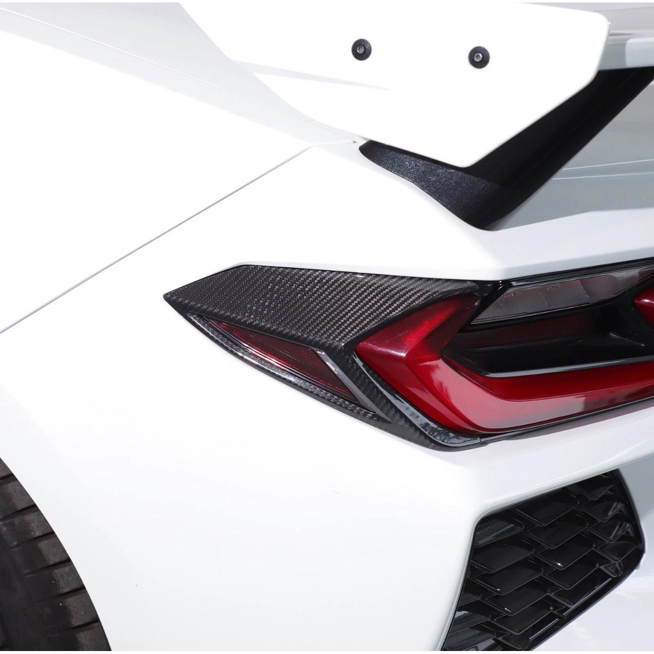 Chevrolet Corvette C8 Carbon Fiber Tail Light Side Frame Covers