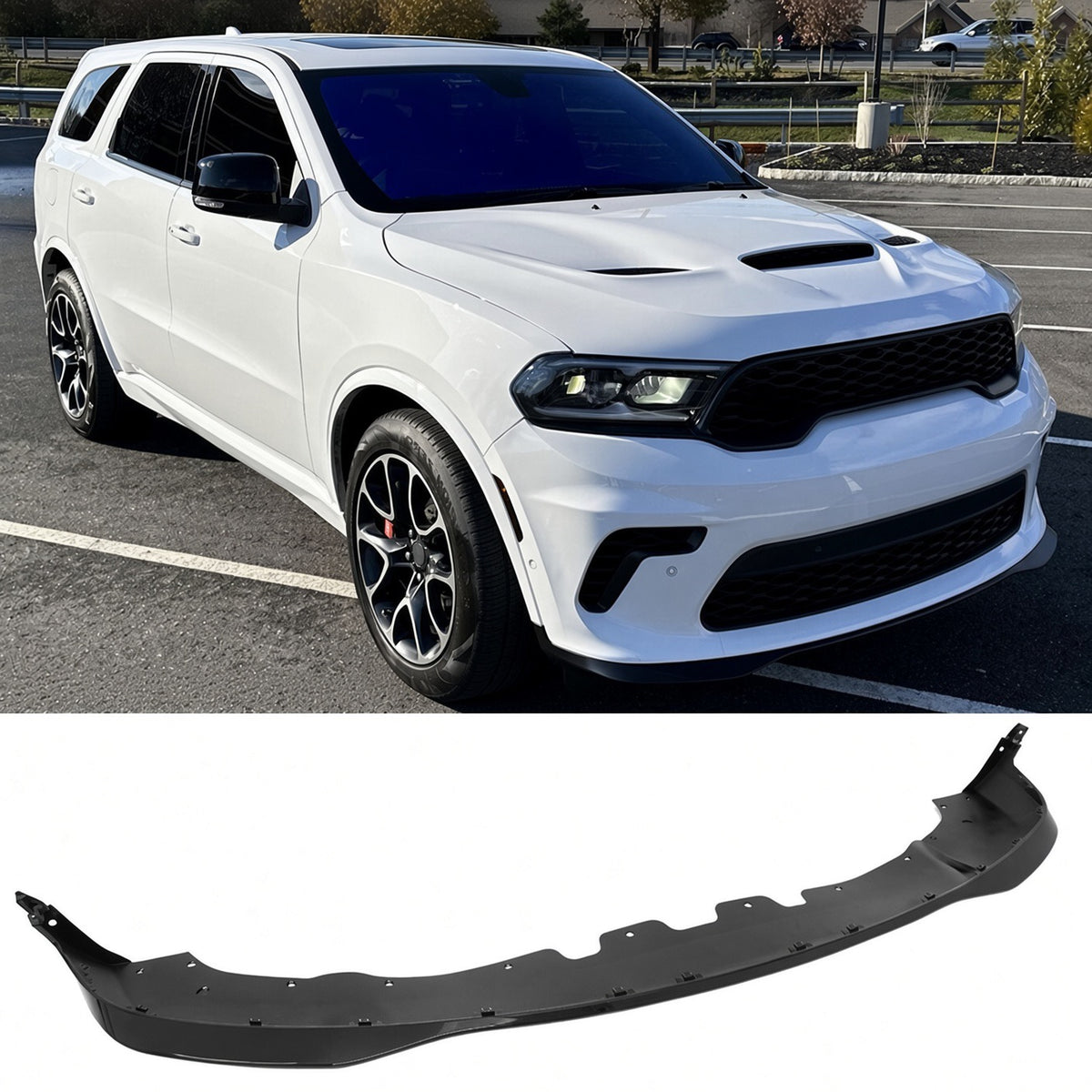 2021–2026 Dodge Durango - Hellcat Style Gloss Black Front Bumper Lip