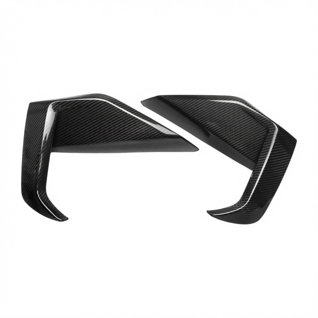REAL CARBON FIBER LOWER SIDE GRILLE TRIM COVERS - FORD MUSTANG GT (2024+)
