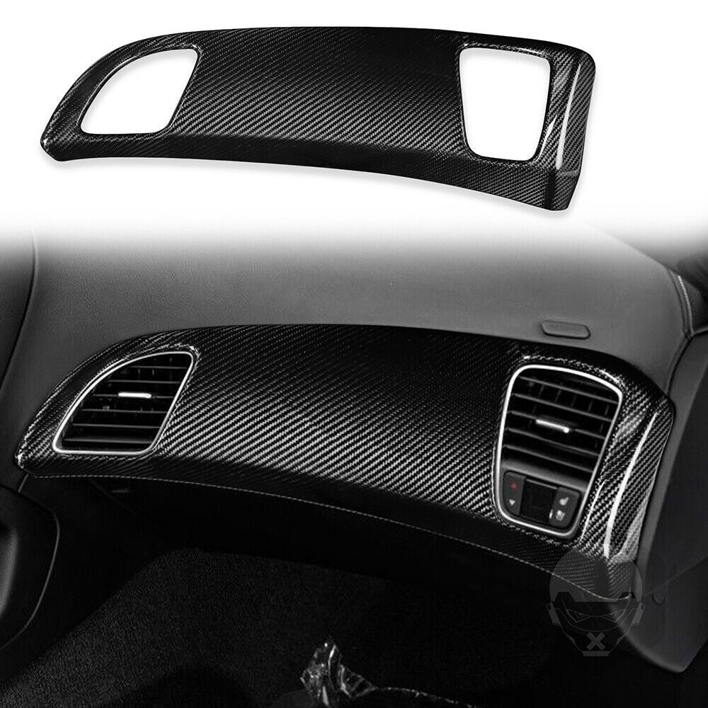 DRY CARBON FIBER PASSENGER-SIDE DASH AIR DUCT VENT PANEL COVER - CHEVROLET CORVETTE C7 (2014–2019)