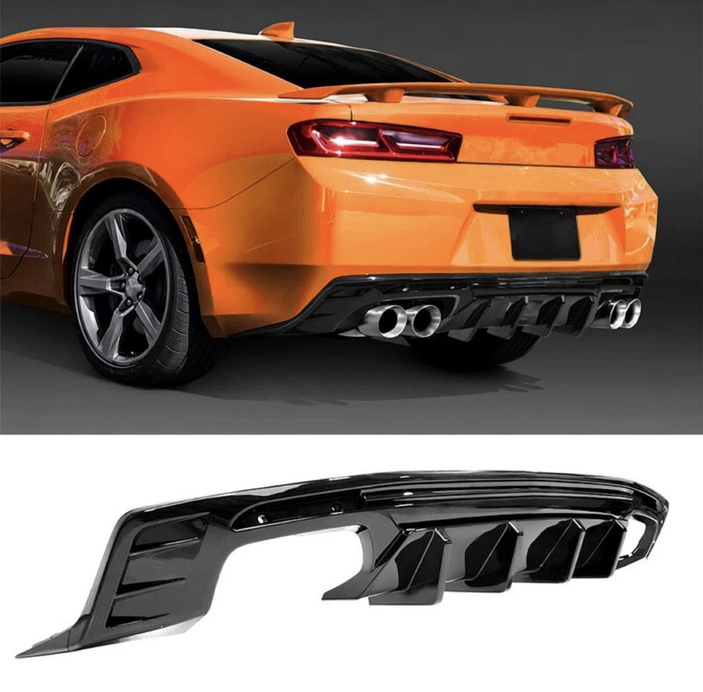 AAD STYLE GLOSS BLACK REAR BUMPER DIFFUSER - CHEVROLET CAMARO (2016–2024)