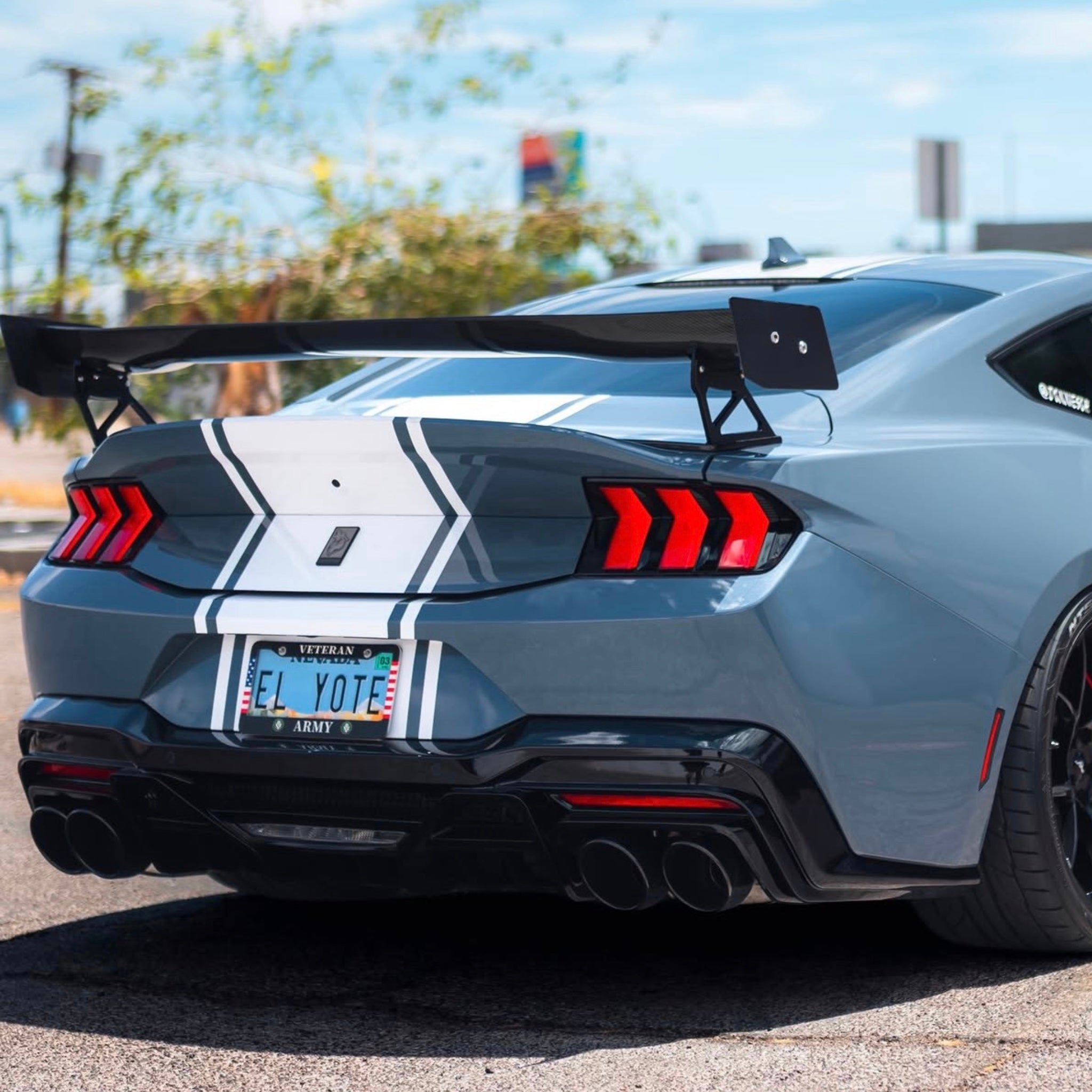 APR PERFORMANCE GTD STYLE CARBON FIBER ADJUSTABLE REAR WING - FORD MUSTANG (2024+)
