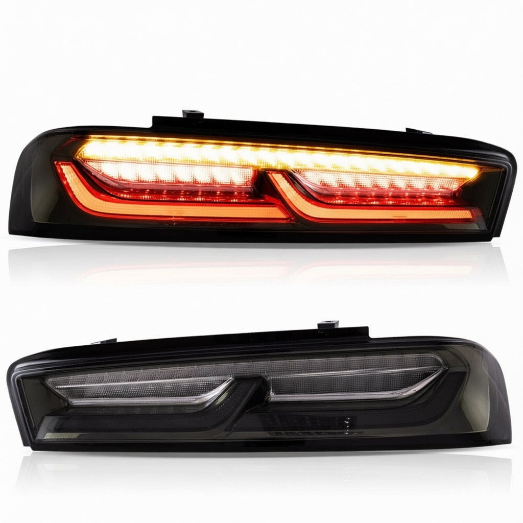 SMOKE LED TAILLIGHTS WITH RED SEQUENTIAL TURN INDICATORS - CHEVROLET CAMARO (2016–2018)