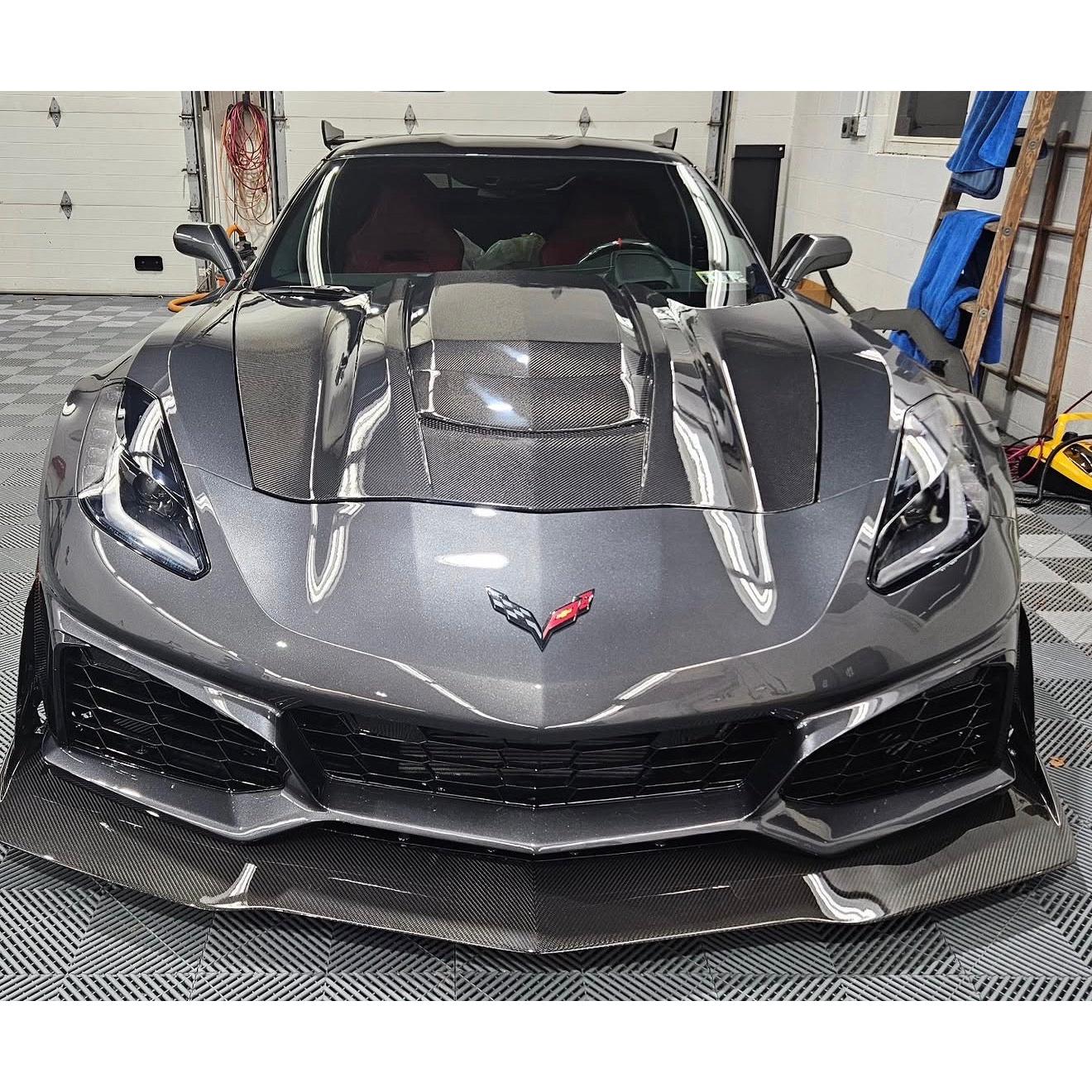 ZR1 STYLE CARBON FIBER FRONT LIP - CHEVROLET CORVETTE C7 (2014–2019)