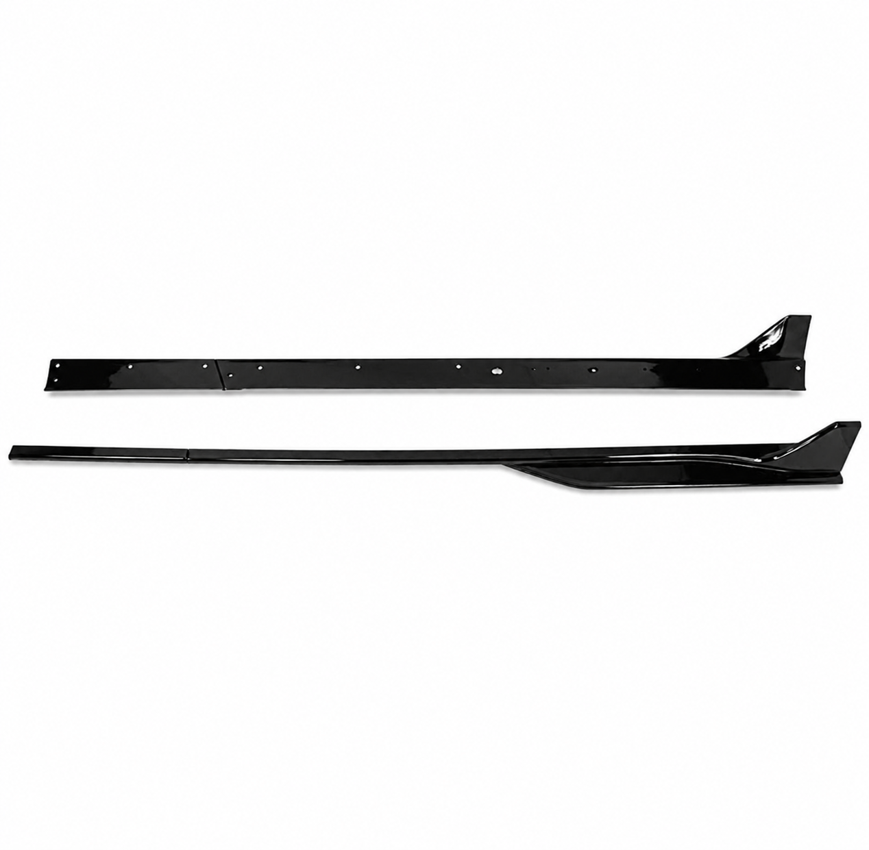 GT500 STYLE GLOSS BLACK SIDE SKIRTS - FORD MUSTANG (2010–2014)