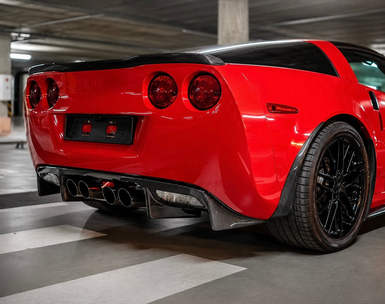 APR STYLE CARBON FIBER REAR DIFFUSER - C6 CORVETTE (2005–2013)