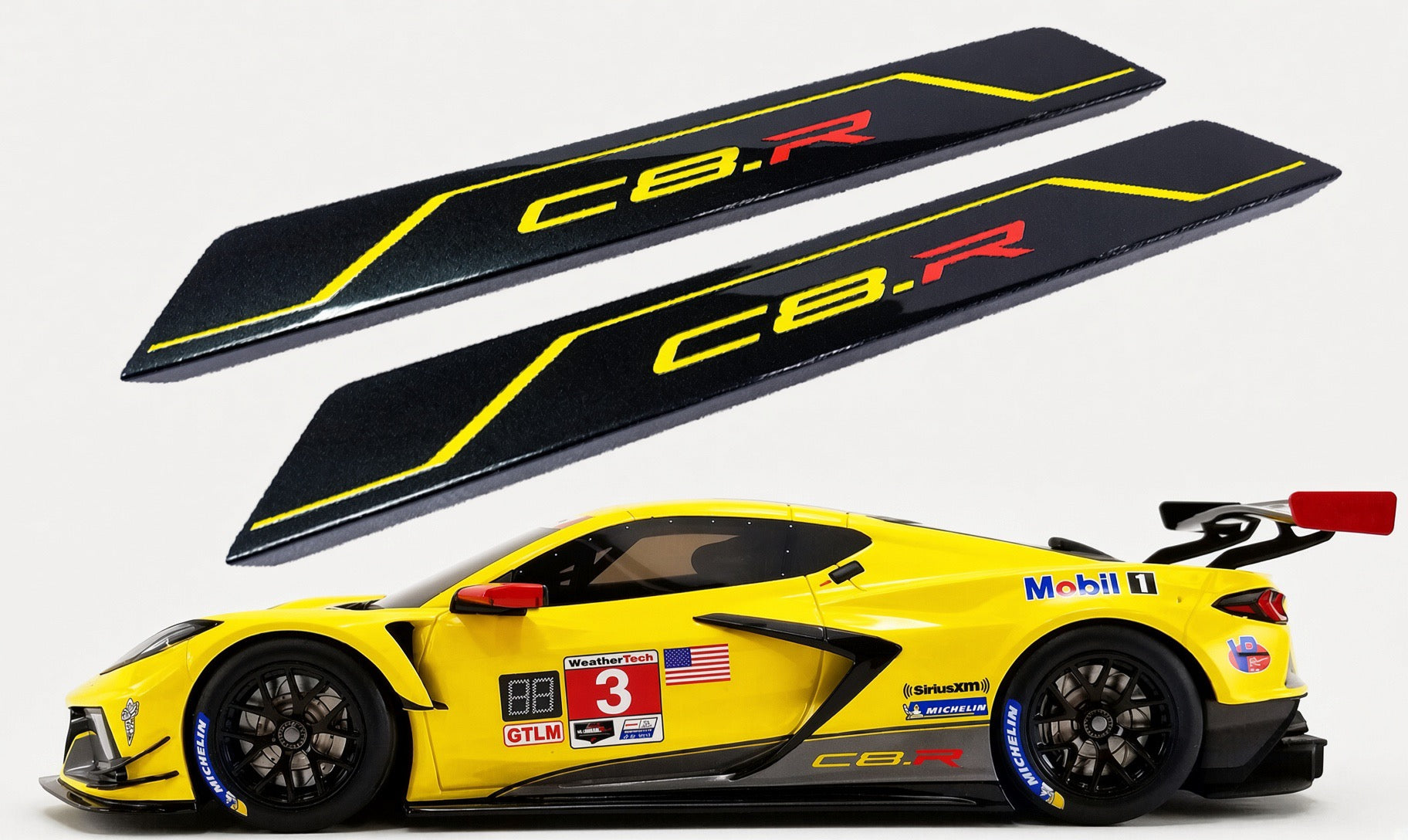 C8R STYLE PAINTED DOOR SILL PLATE COVERS - C8 CORVETTE (2020–2026)