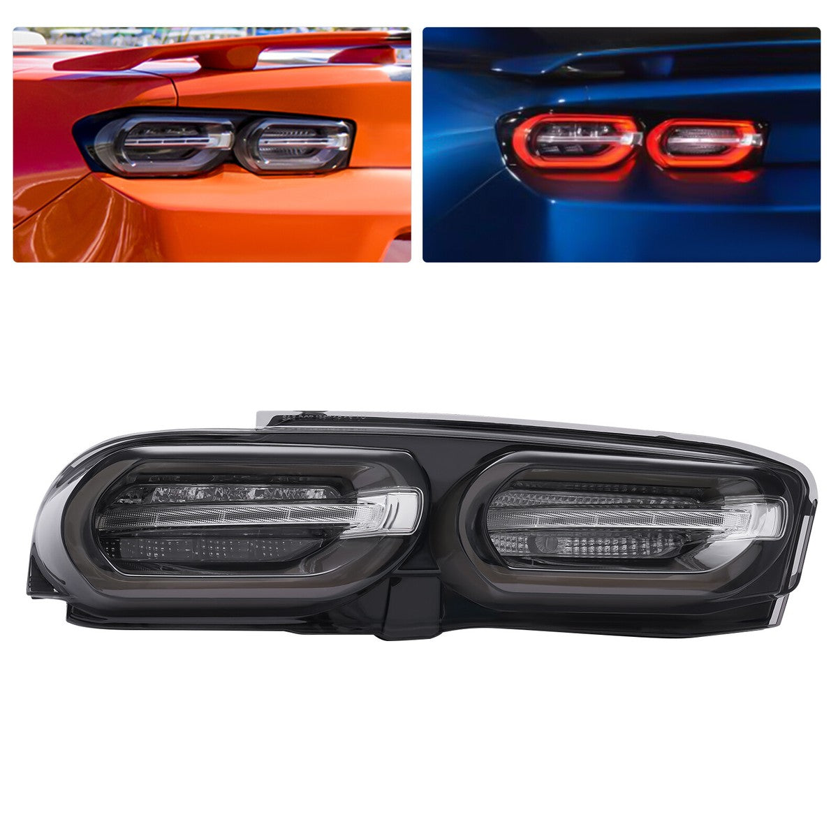 SMOKE BLACK LED TAILLIGHTS - CHEVROLET CAMARO (2019–2024)
