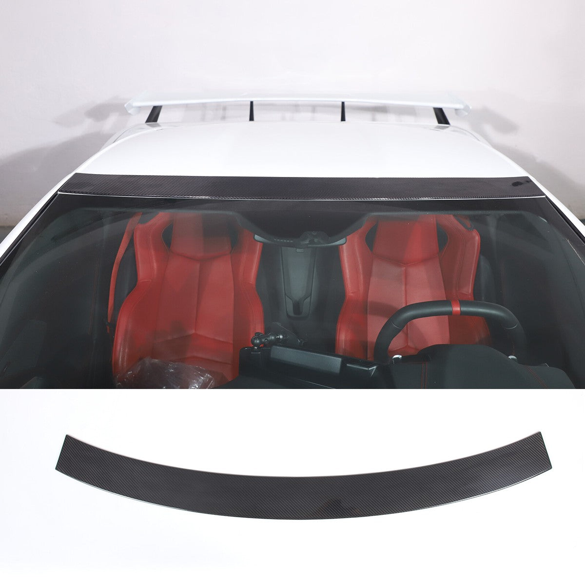 2020–2026 Chevrolet Corvette C8 Carbon Fiber Upper Windshield Panel Trim