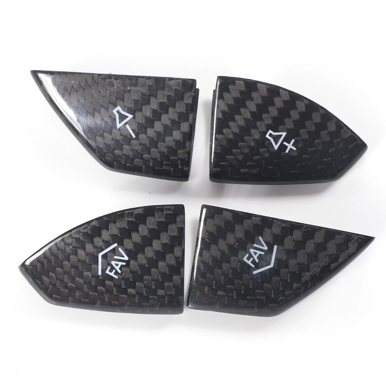 CARBON FIBER STEERING WHEEL VOLUME BUTTON COVER TRIM - CHEVROLET CORVETTE C7 (2014–2019)