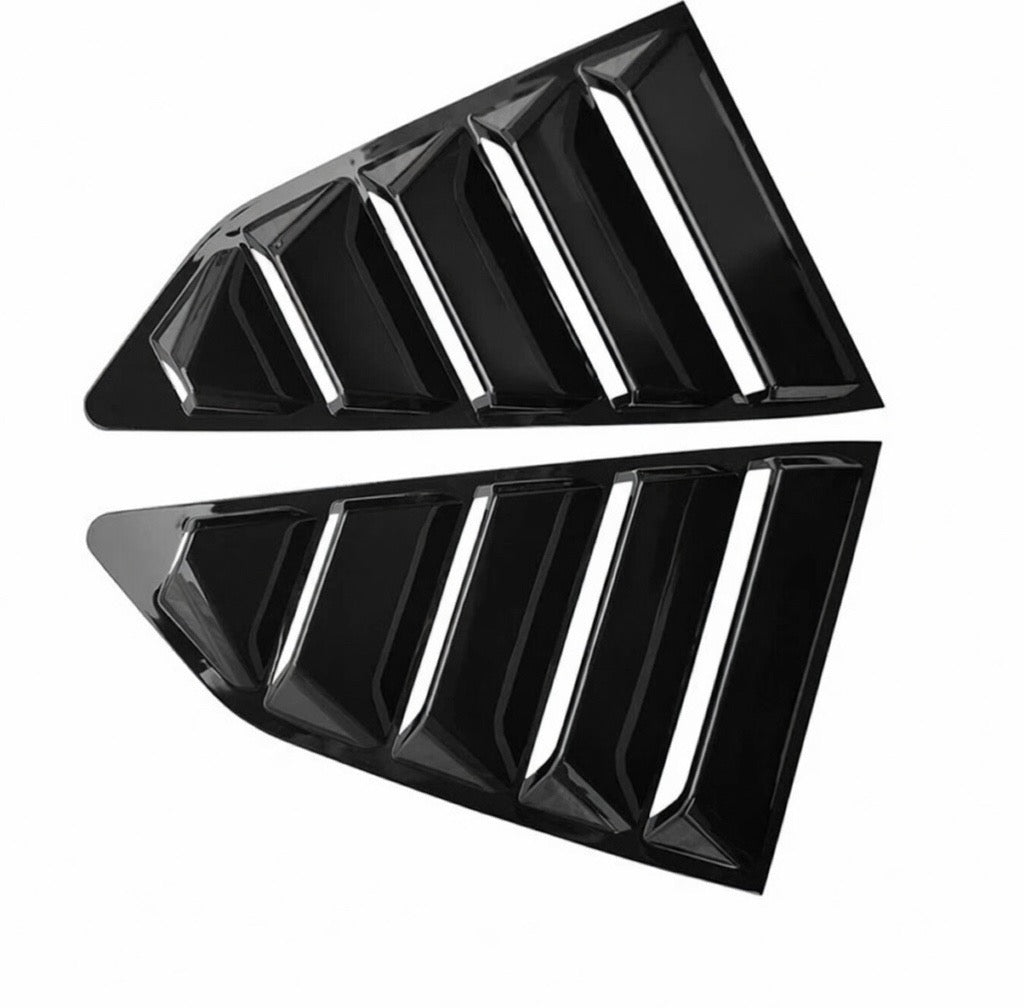 GLOSS BLACK QUARTER SIDE WINDOW LOUVER COVERS - CHEVROLET CAMARO COUPE (2016–2024)