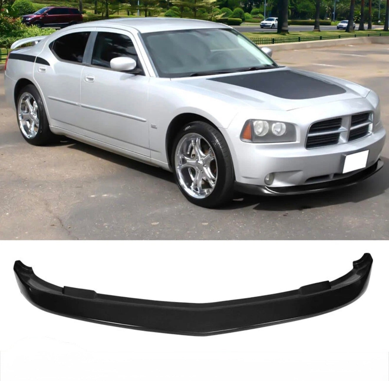 RACEFORM FRONT LIP SPOILER BLACK - DODGE CHARGER (2005–2010)
