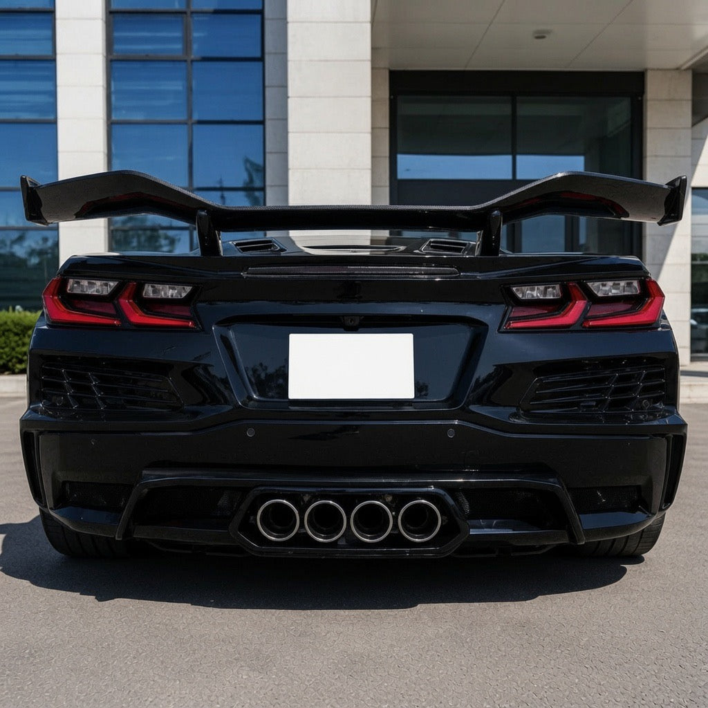 2020–2025 Chevrolet Corvette C8 Z06 Style Rear Diffuser Exhaust with Muffler Tips