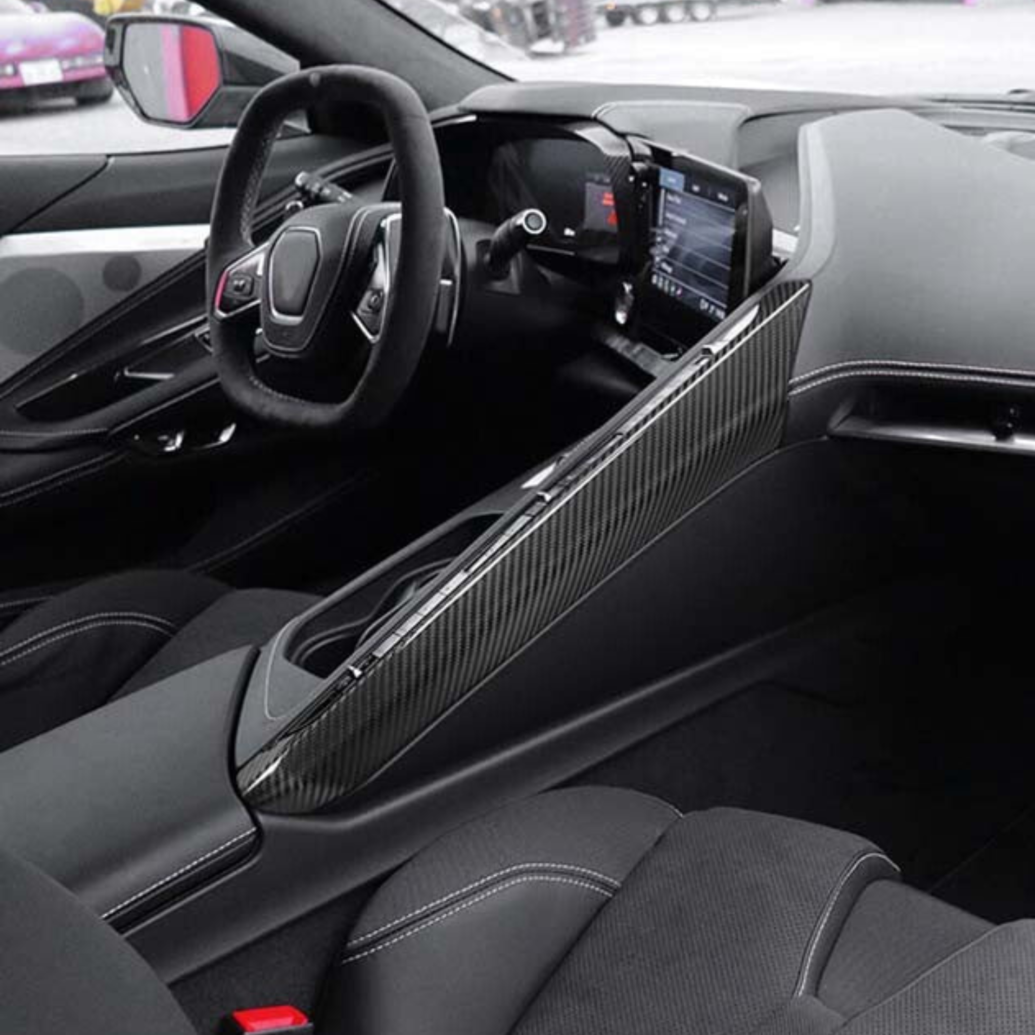 Chevrolet Corvette C8 Carbon Fiber Upper Right Center Console Cover