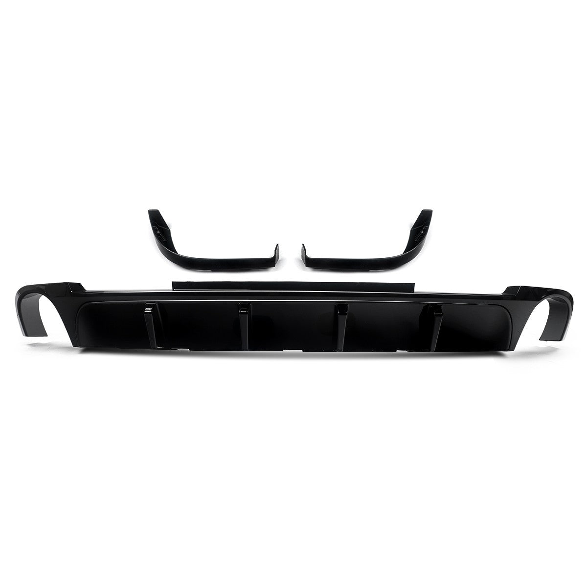 GT500 STYLE POLYPROPYLENE REAR DIFFUSER WITH FINS - FORD MUSTANG (2013–2014)