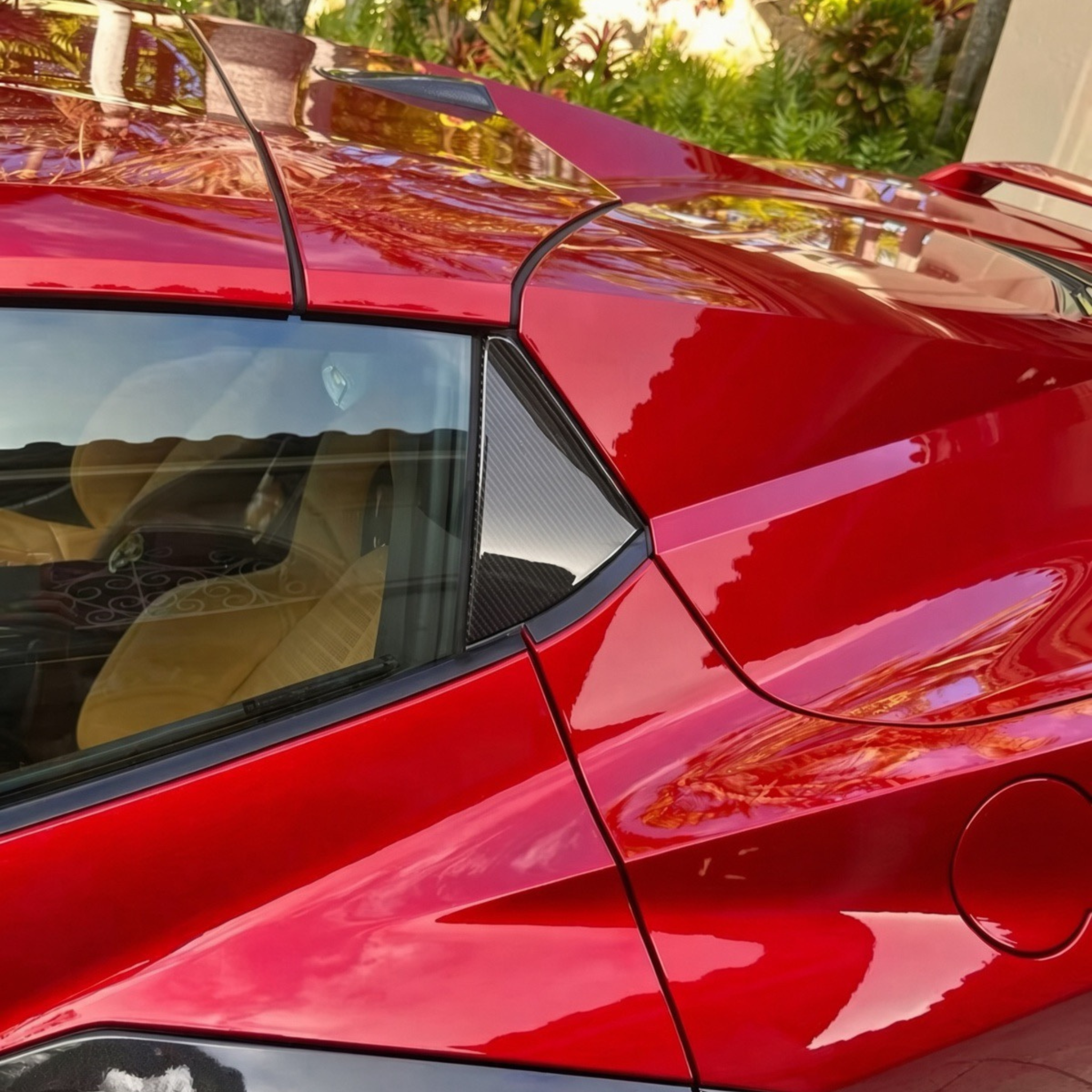 AAD CARBON FIBER B-PILLAR TRIM OVERLAYS - C8 CORVETTE COUPE
