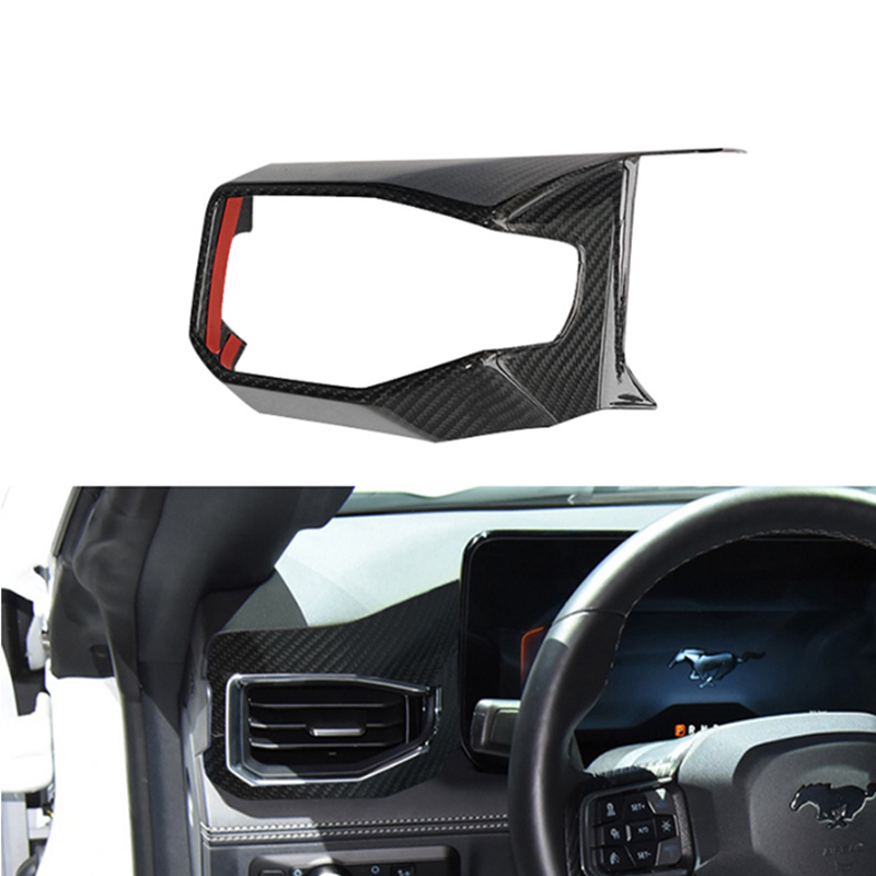 FULL CARBON FIBER CONSOLE, DASH, VENT & DOOR PANEL COVER KIT - FORD MUSTANG (2024+)