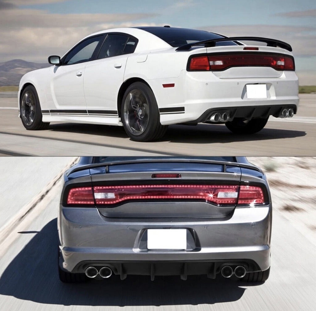 QUAD EXHAUST REAR BUMPER LIP DIFFUSER - DODGE CHARGER SRT8 (2012–2014)