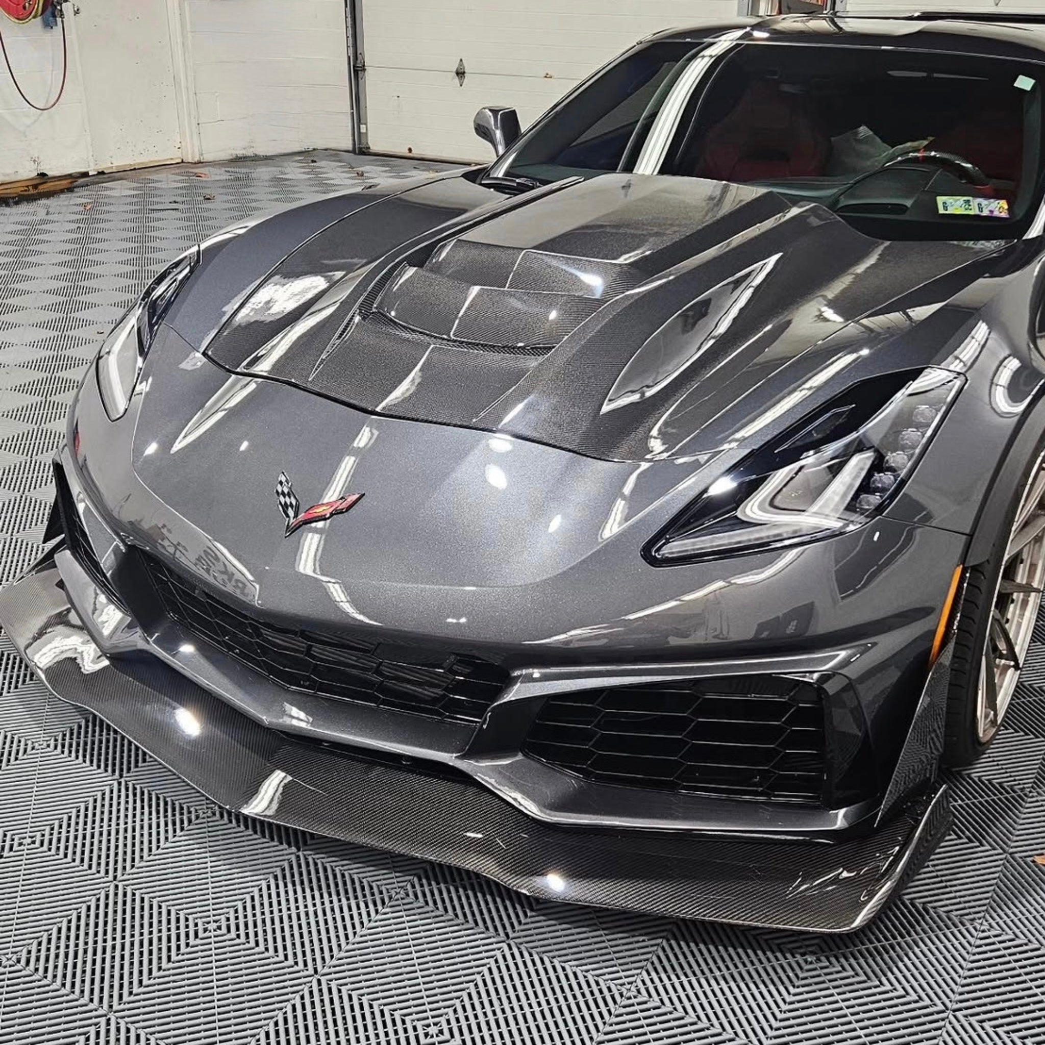 ZR1 STYLE CARBON FIBER FRONT LIP - CHEVROLET CORVETTE C7 (2014–2019)