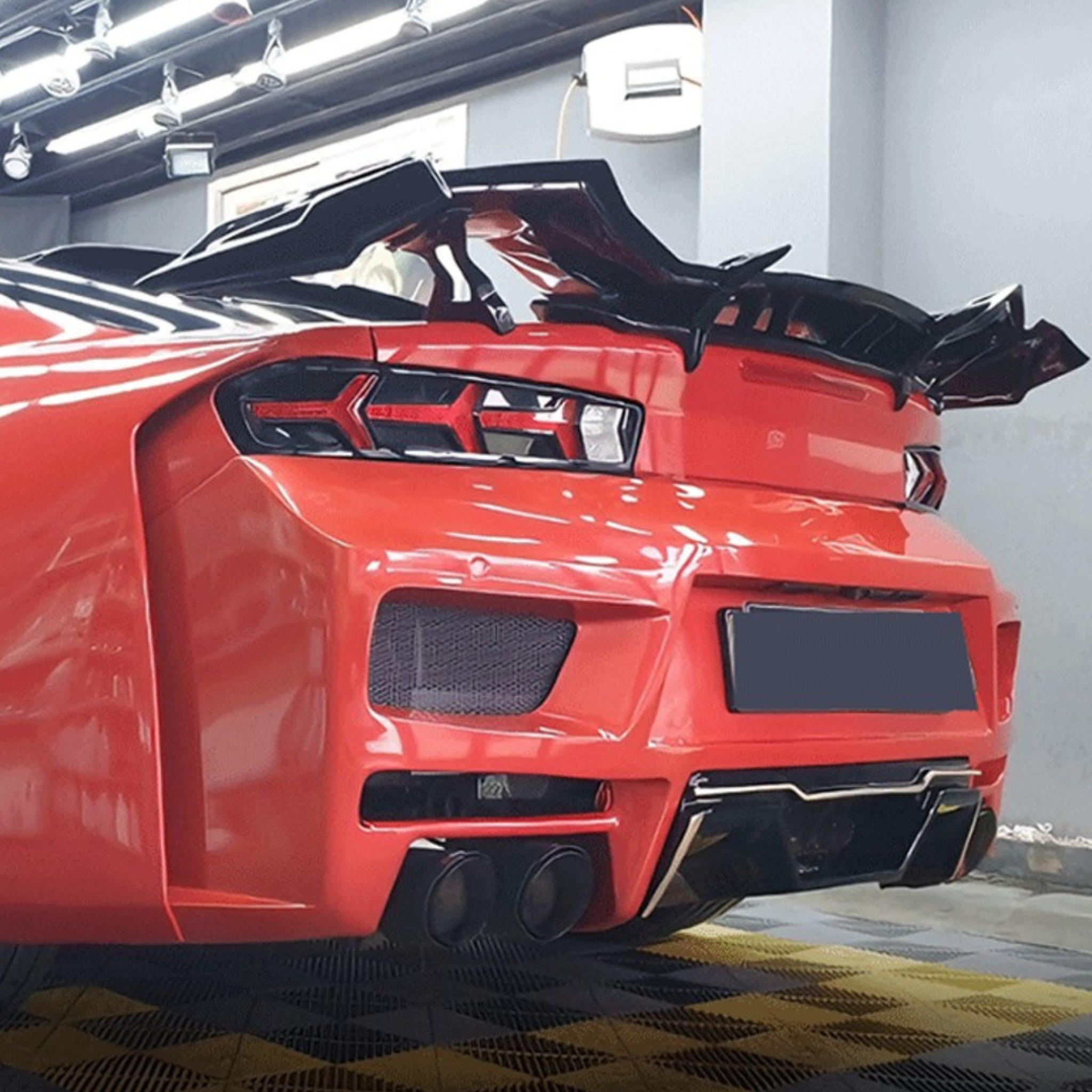 GLOSS BLACK HIGH KICK REAR TRUNK SPOILER WING - CHEVROLET CAMARO COUPE (2016–2024)