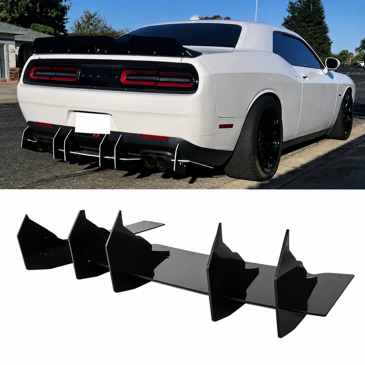AAD SHARK FIN REAR DIFFUSER - DODGE CHALLENGER (2015–2023)
