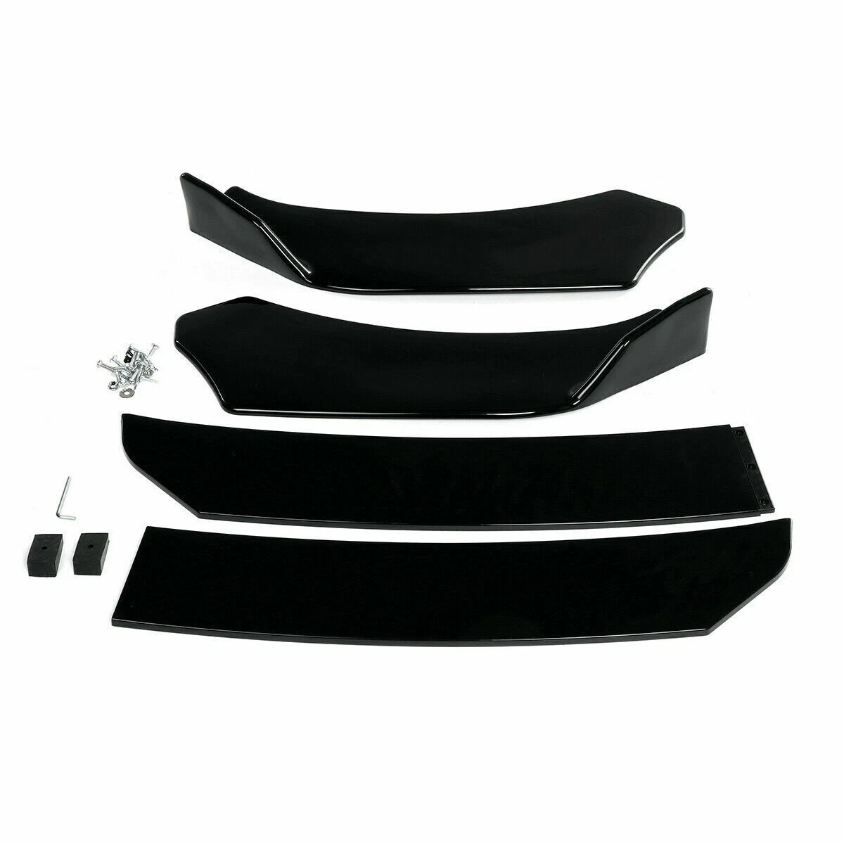 V STYLE GLOSS BLACK FRONT BUMPER LIP SPLITTER - CHEVROLET CAMARO SS / 1LE / ZL1 (2016–2024)