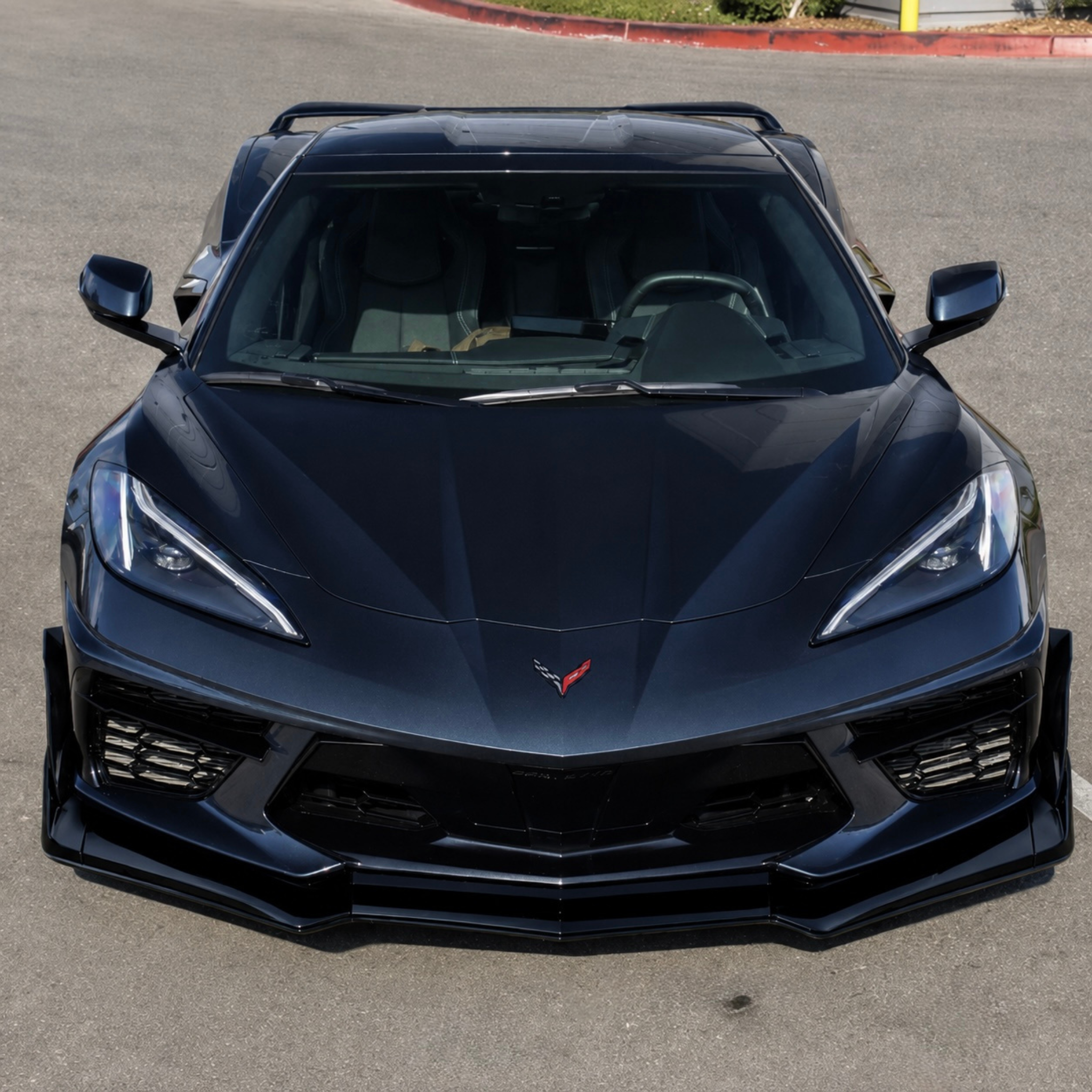 2020–2026 Chevrolet Corvette C8 APR Style Gloss Black Front Lip