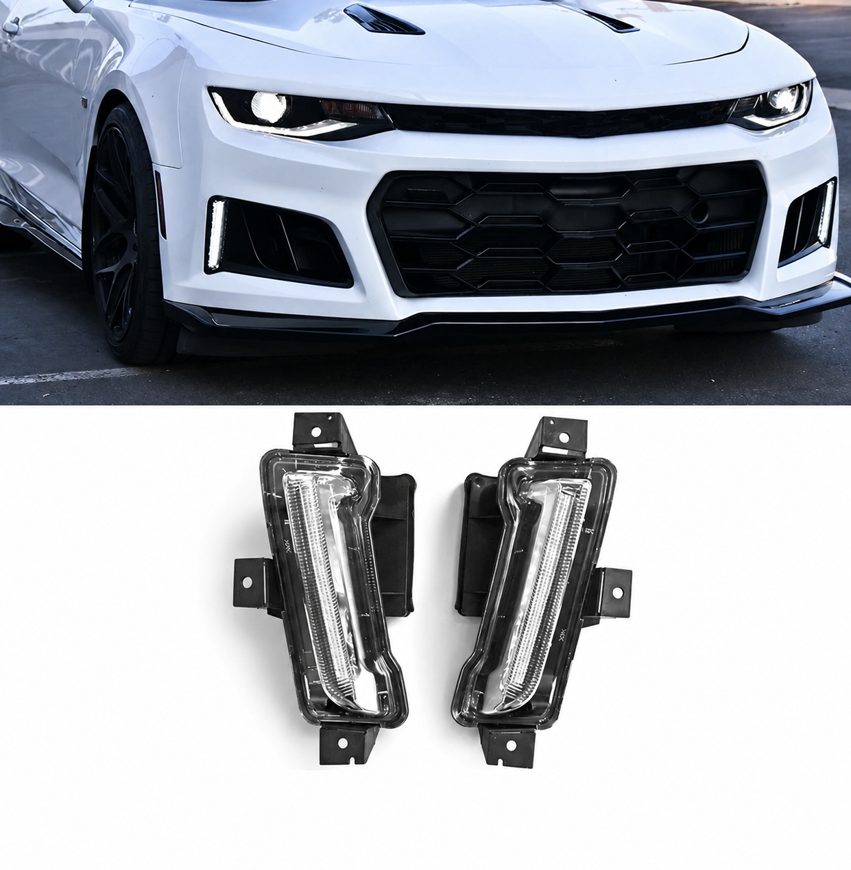 LED DRL Bumper Fog Lights with Sequential Turn Signals – Chevrolet Camaro 2016-2024