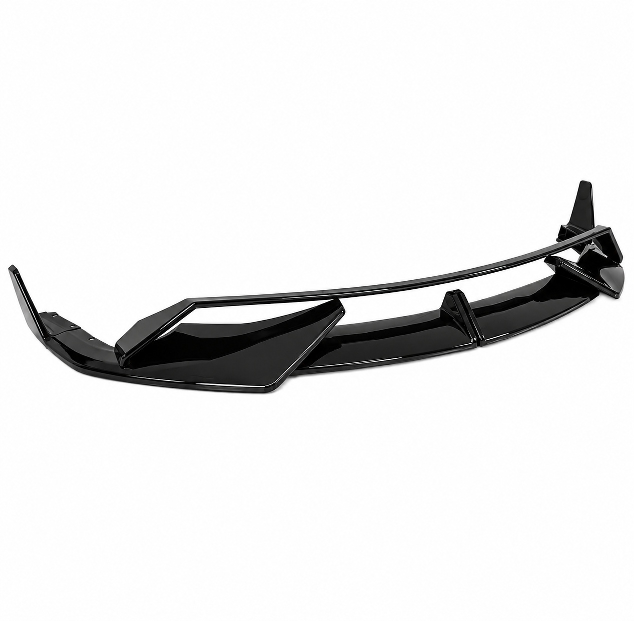 GLOSS BLACK FRONT BUMPER LIP SPLITTER - FORD MUSTANG (2018–2023)