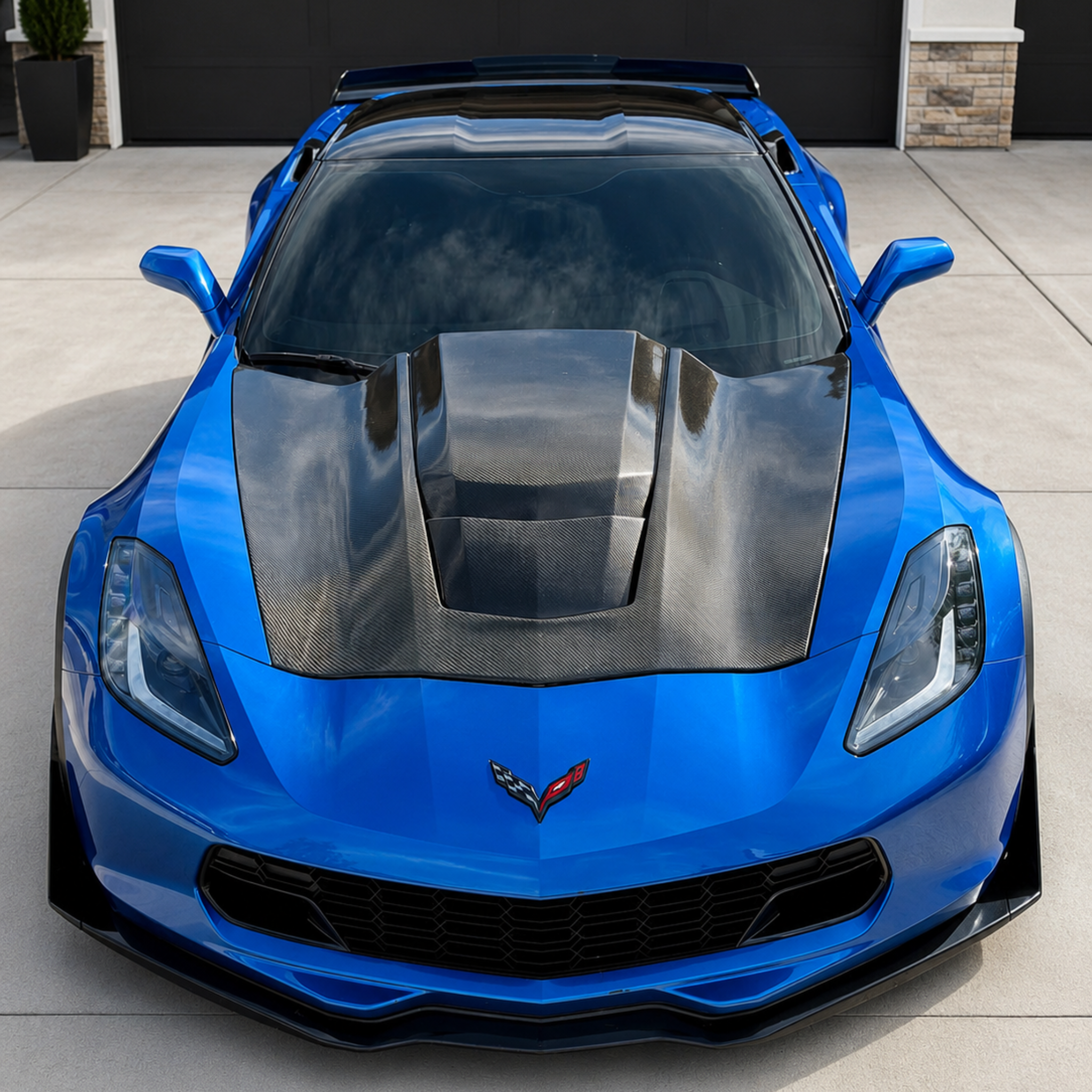 ZR1 STYLE CARBON FIBER HOOD - CHEVROLET CORVETTE C7 (2014–2019)