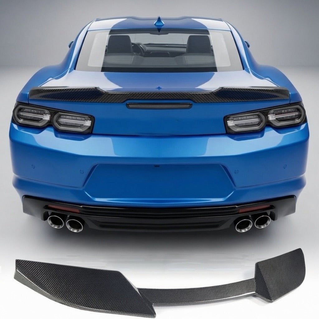 CARBON FIBER REAR TRUNK SPOILER WING - CHEVROLET CAMARO 6TH GEN COUPE LT / RS / ZL1 (2016–2024)