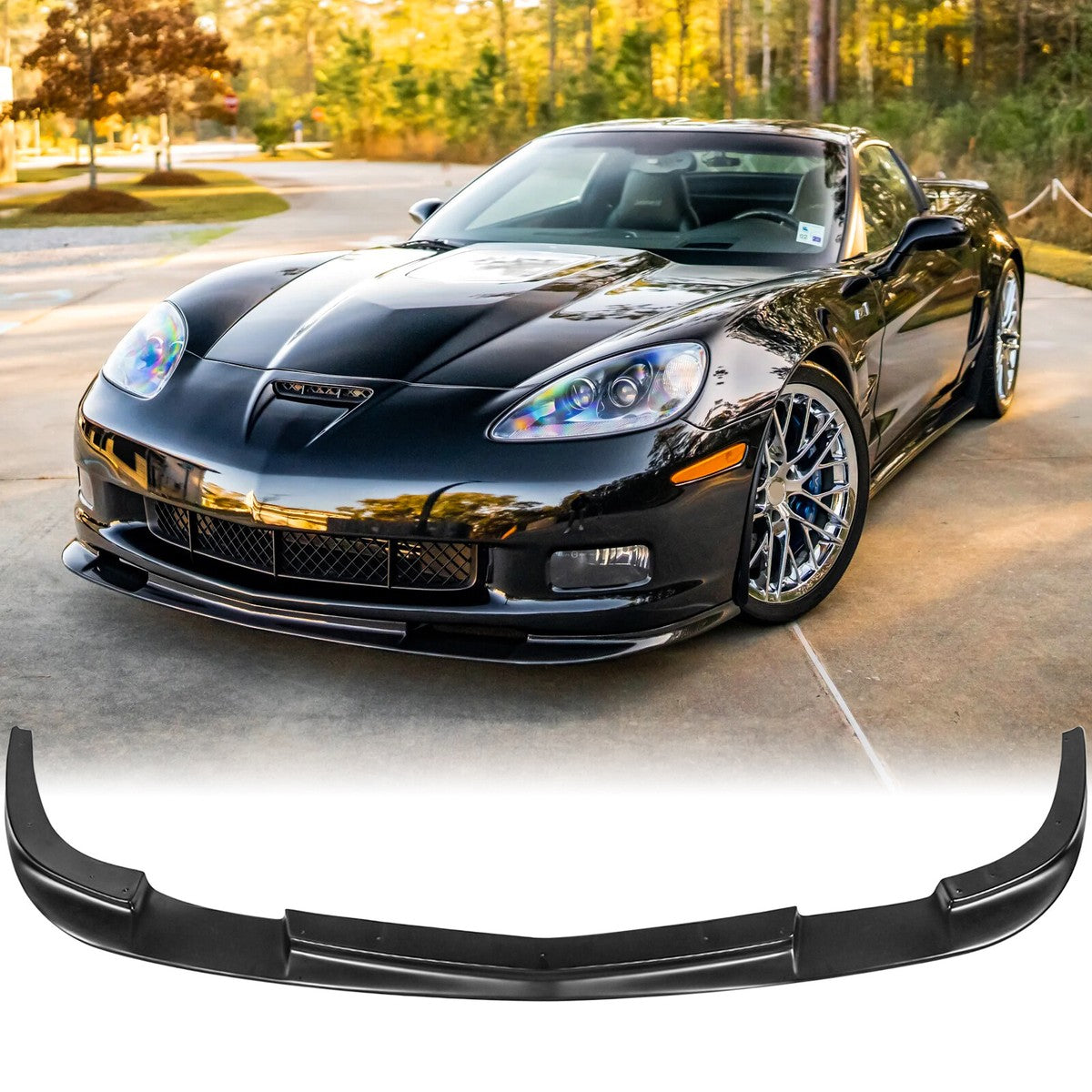 ZR1 STYLE FRONT BUMPER LIP SPOILER - CHEVROLET CORVETTE C6 GRAND SPORT | Z06 (2005–2013)