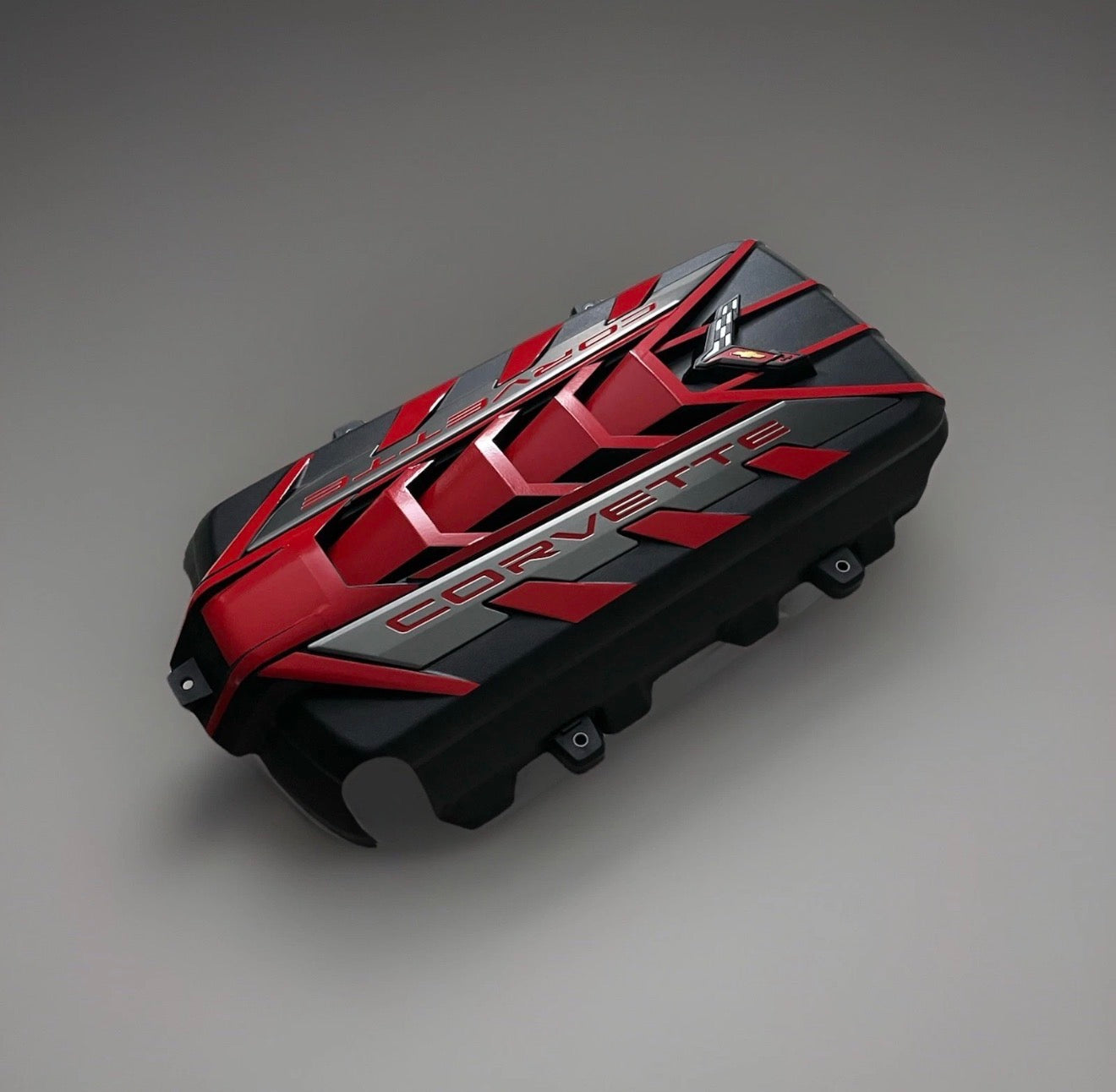EDGE RED & BLACK ENGINE COVER - C8 CORVETTE STINGRAY (2020–2026)