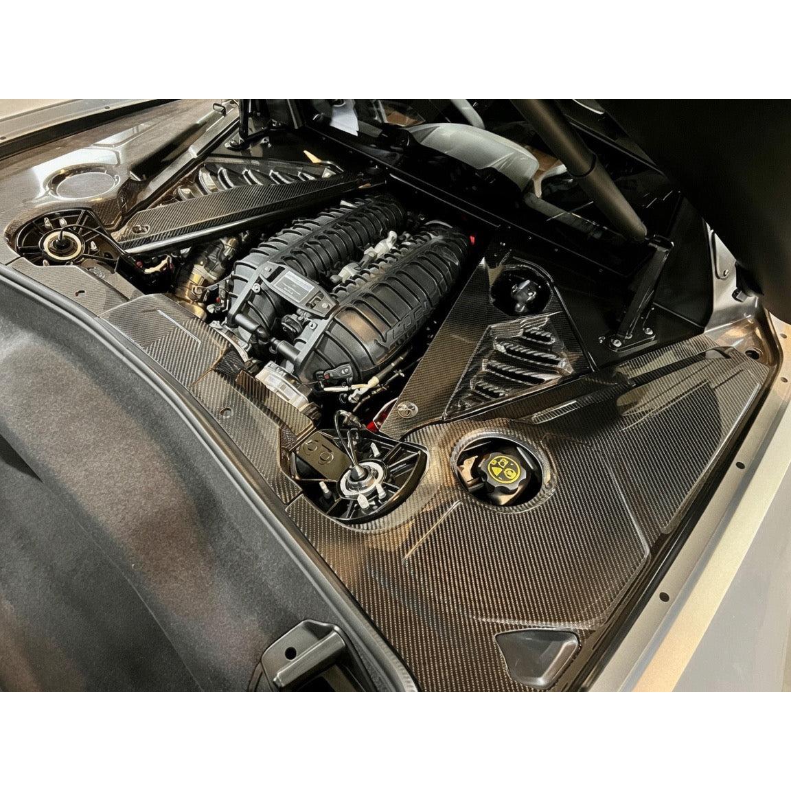 2020–2026 Chevrolet Corvette C8 Carbon Fiber Engine Bay Panel Cover