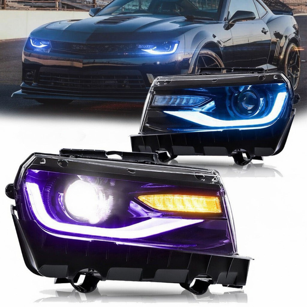 AAD Style RGB LED Headlights – Chevrolet Camaro 2014-2015