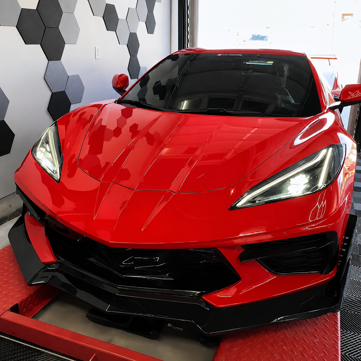 2020–2026 Chevrolet Corvette C8 APR Style Gloss Black Front Lip