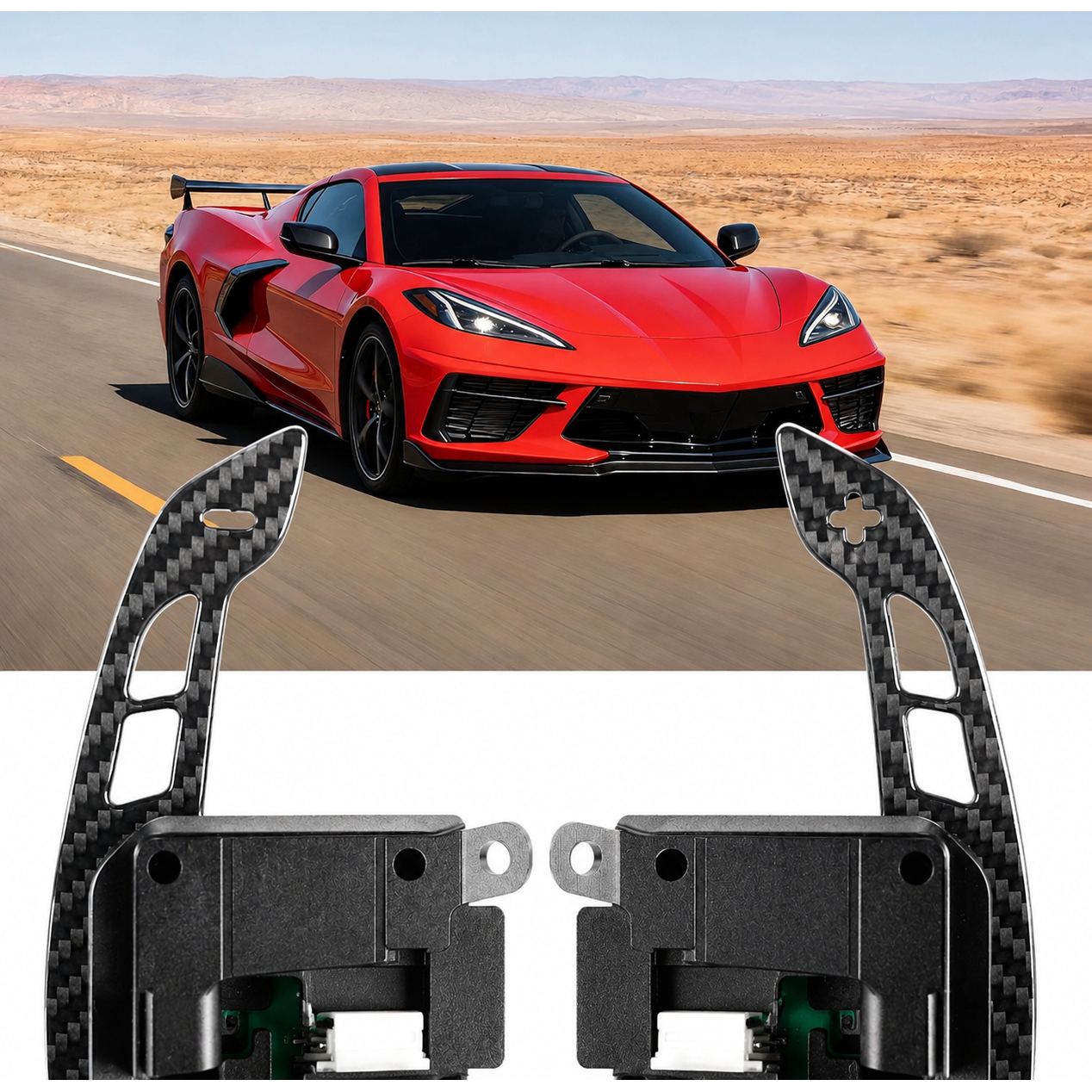 2020–2026 Chevrolet Corvette C8 AAD Magnetic Carbon Fiber Paddle Shifters