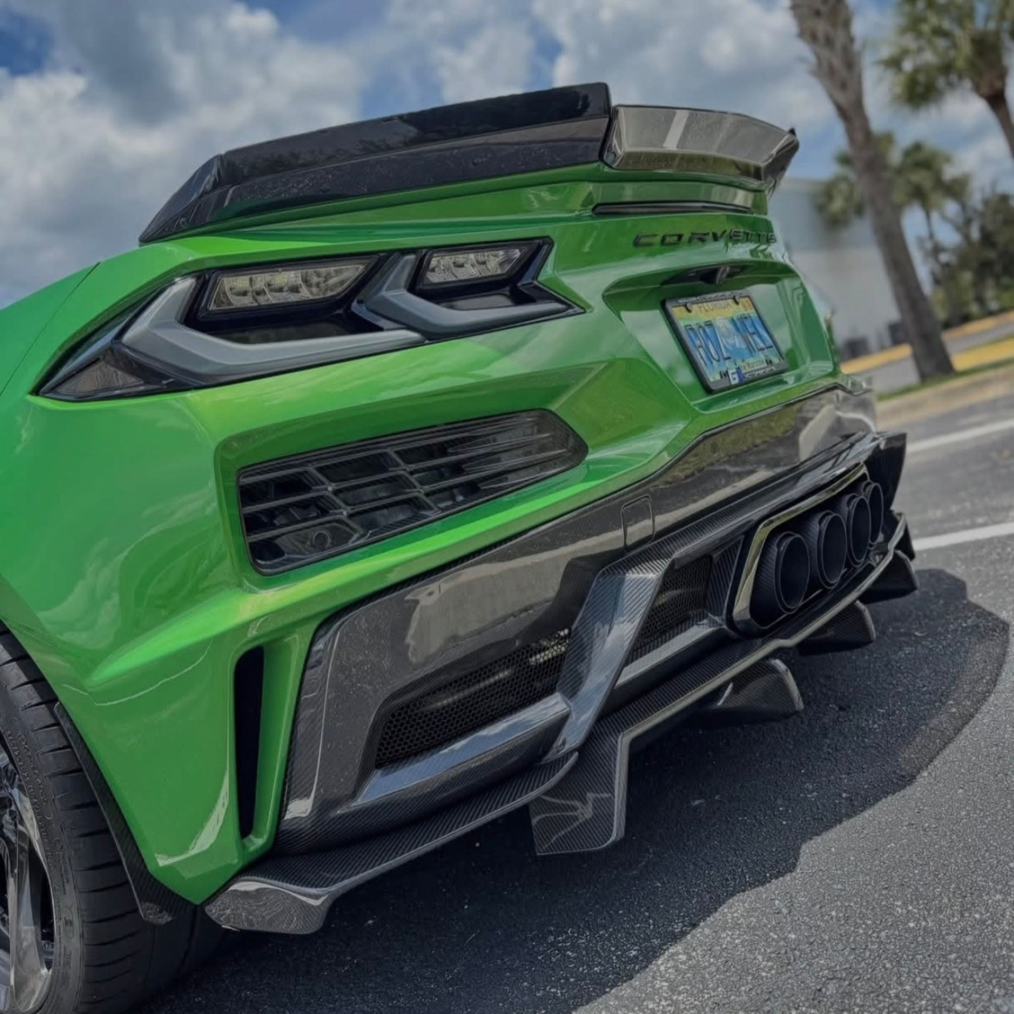 2023–2026 Chevrolet Corvette C8 Z06 AAD Carbon Fiber Rear Diffuser Add-On