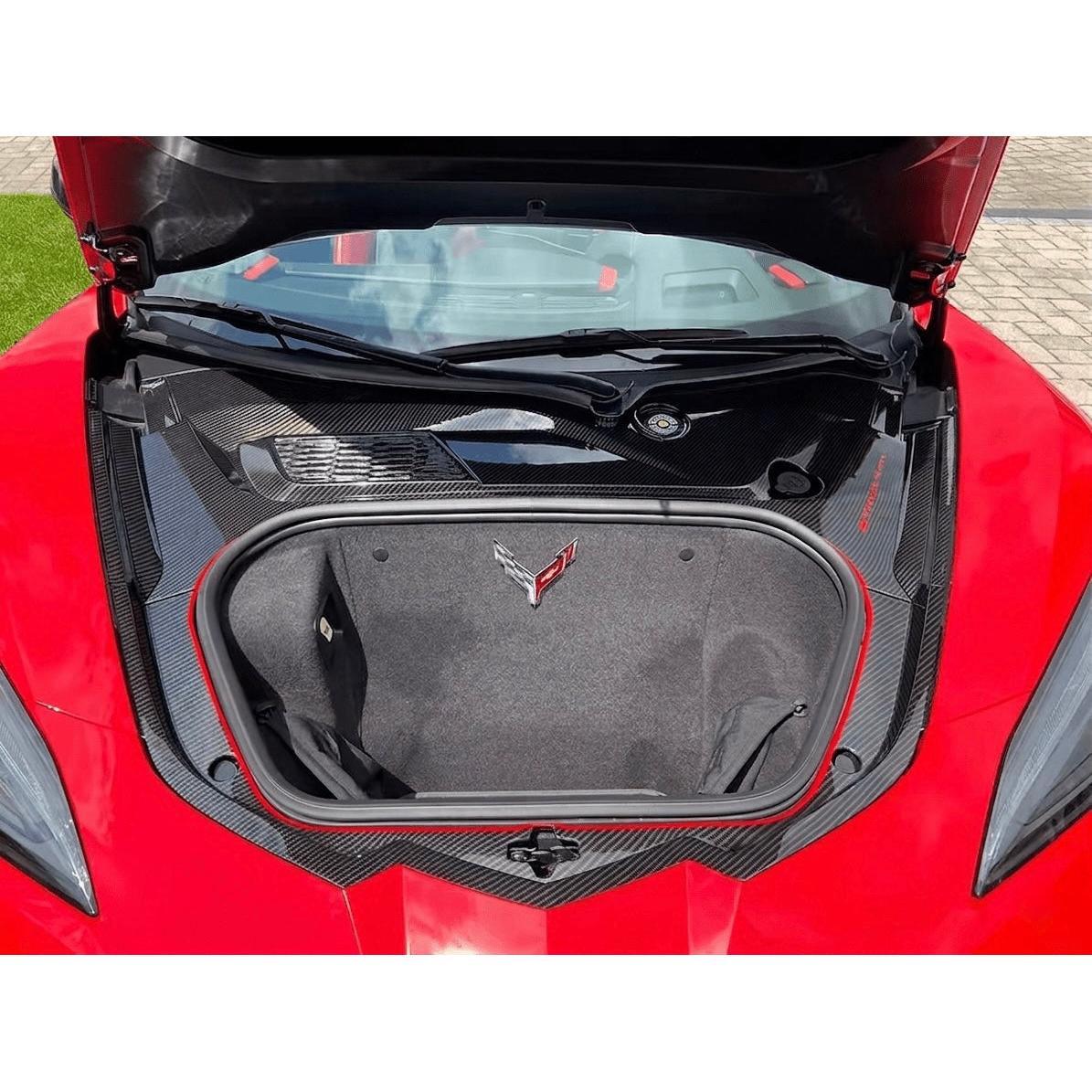 2020+ Chevrolet Corvette C8 Carbon Fiber Front Trunk (Frunk) Replacement Trim Panels
