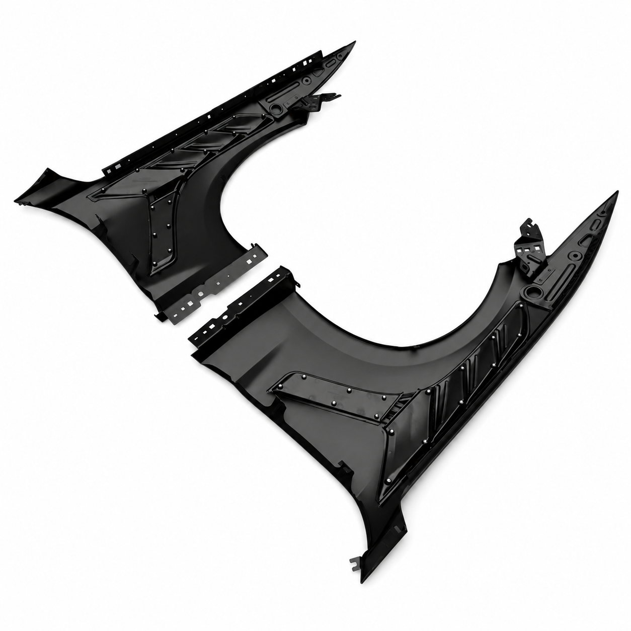 GTD STYLE FRONT BLACK FENDERS (PAIR) - FORD MUSTANG V6/GT (2015–2017)