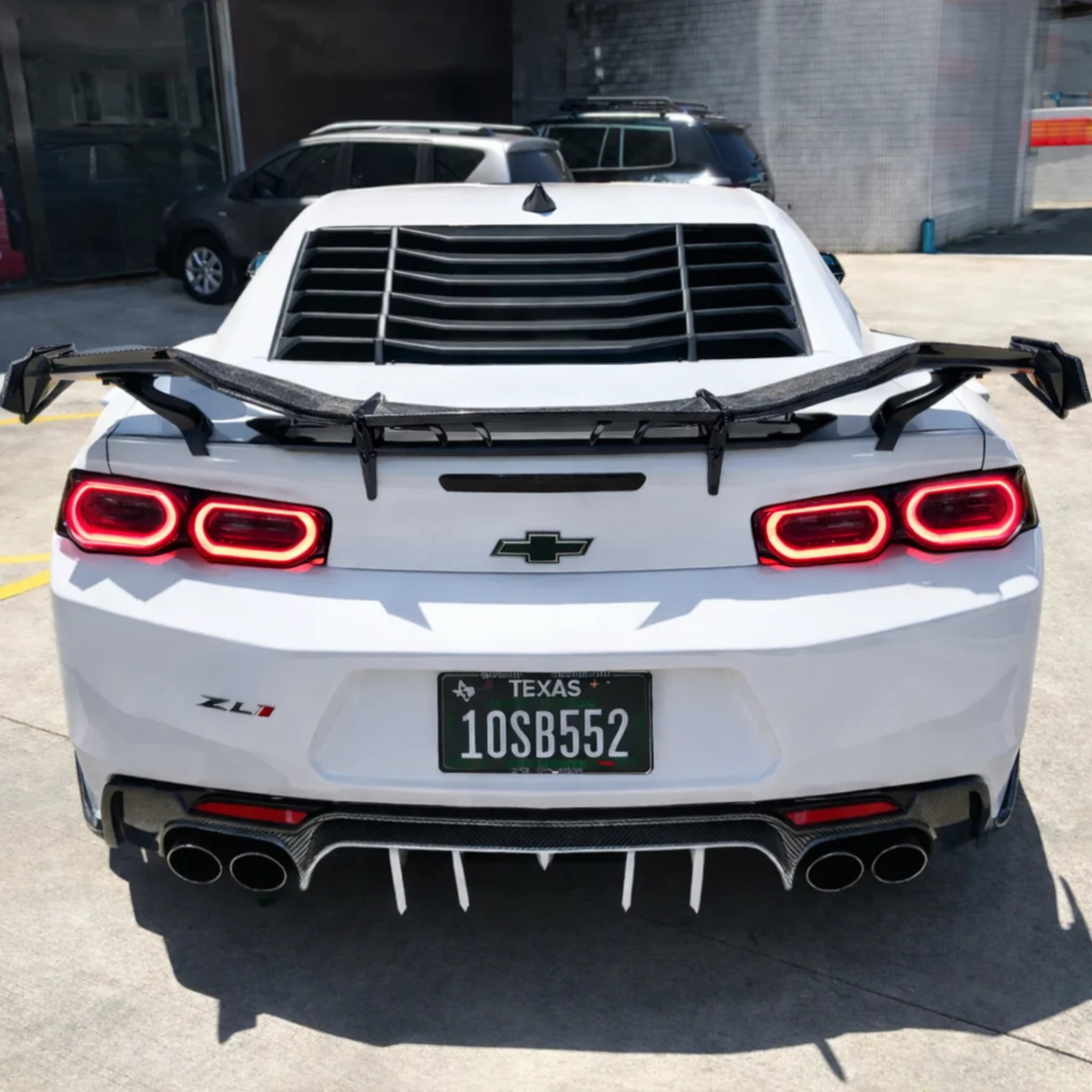 GLOSS BLACK HIGH KICK REAR TRUNK SPOILER WING - CHEVROLET CAMARO COUPE (2016–2024)