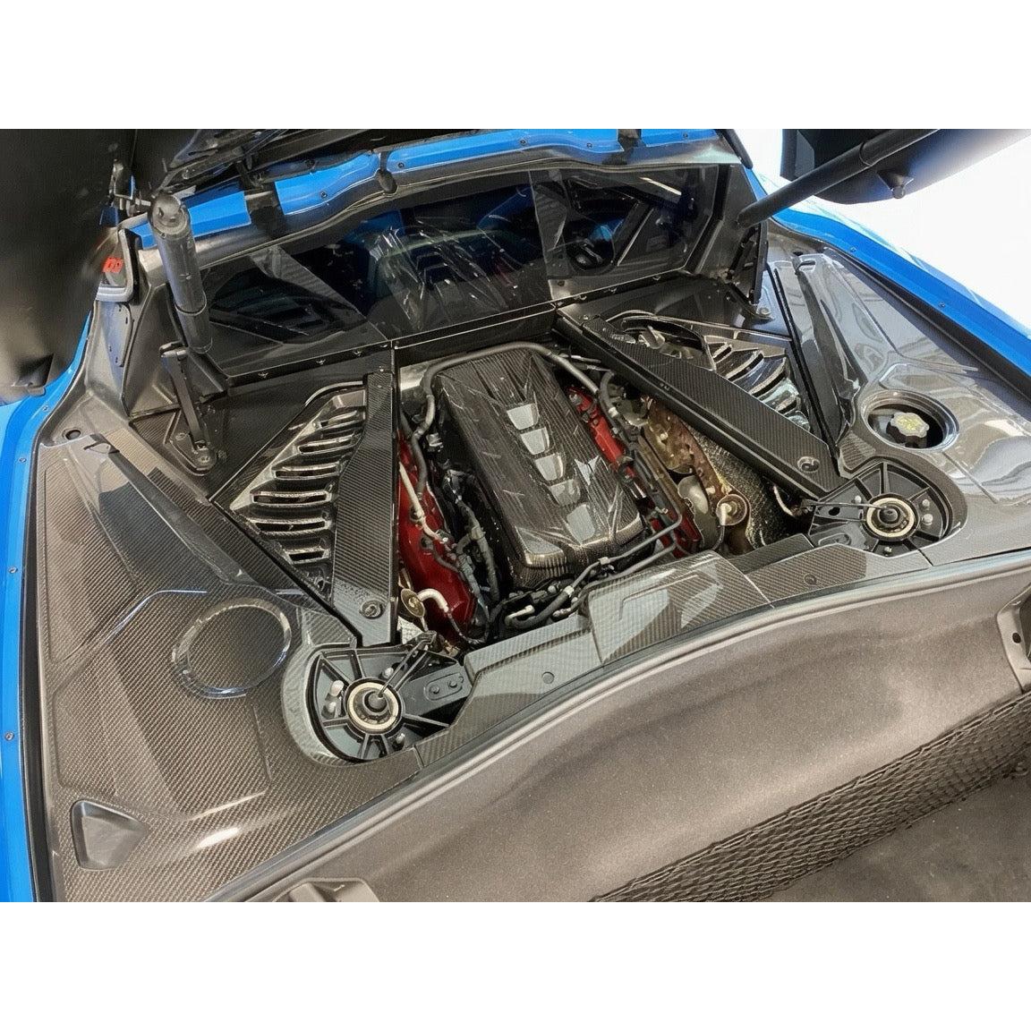 2020–2026 Chevrolet Corvette C8 Carbon Fiber Engine Bay Panel Cover